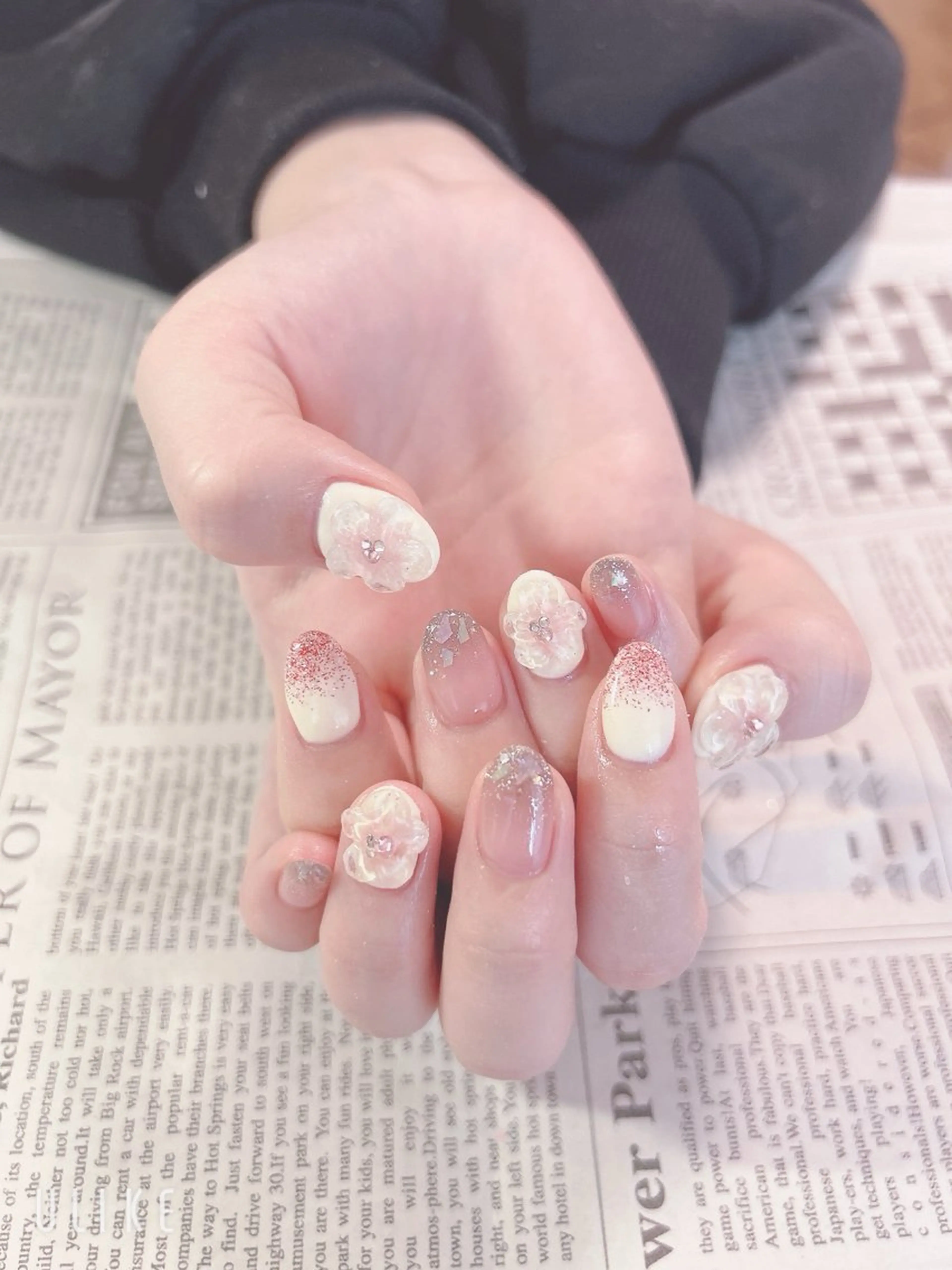 ネイル 桜ネイル ハンドネイル ハンドケア 森山 舞のネイルデザイン