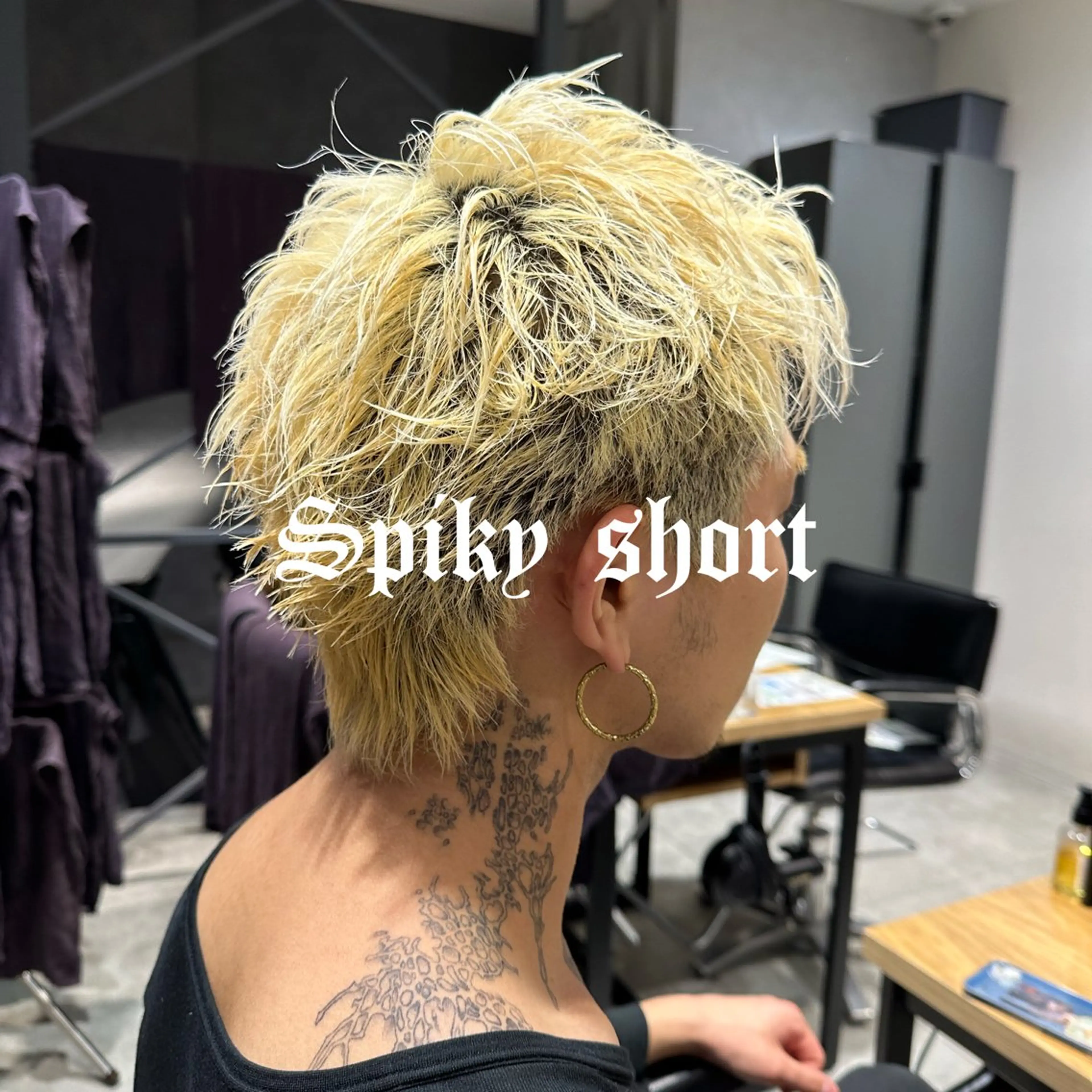 カラー メンズ スパイキーショート 刈り上げ カット ヘアカラー トリートメント メンズパーマ特化 Gakutoのヘアスタイル