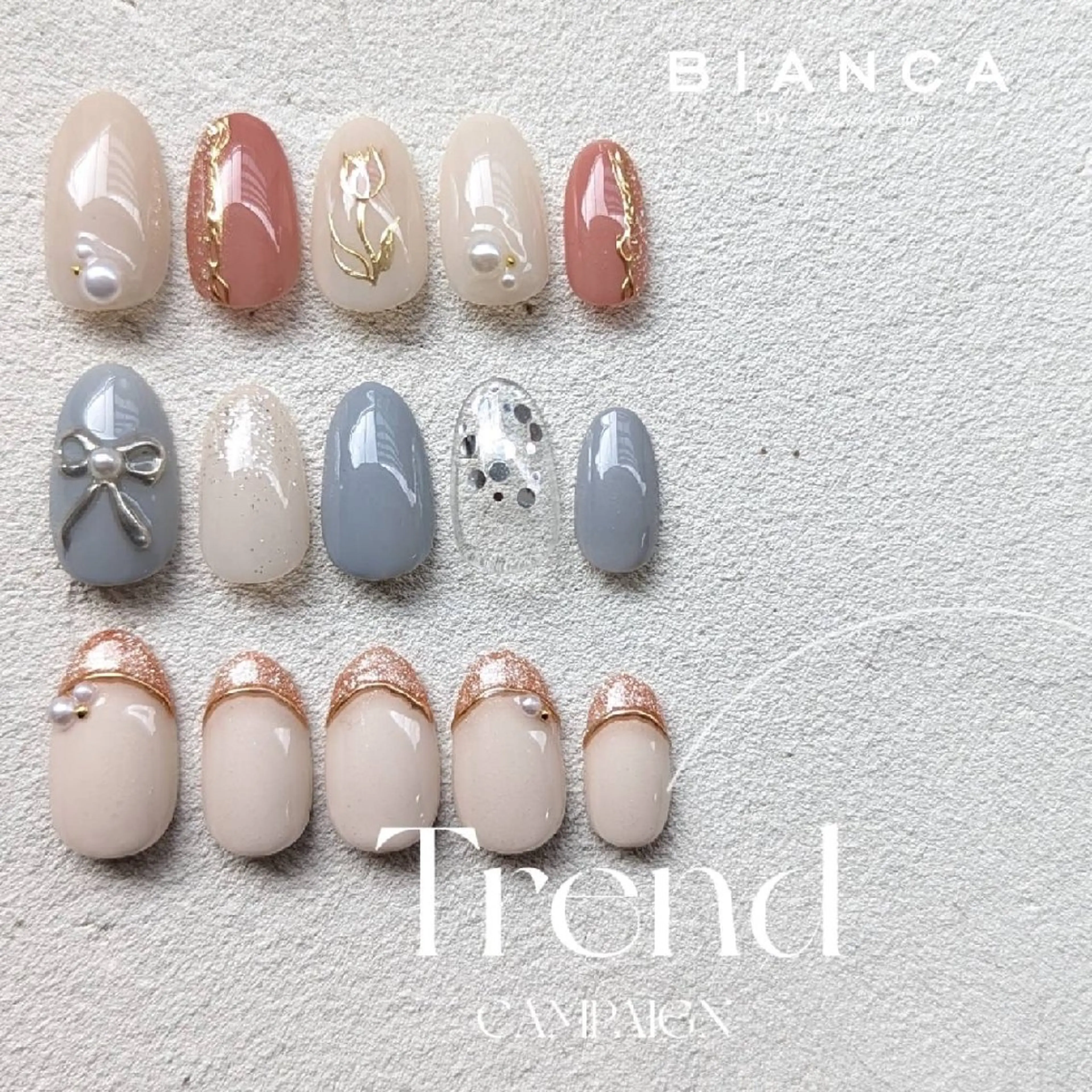 ネイル 春ネイル Bianca浦和西口 ⭐mitoのネイルデザイン