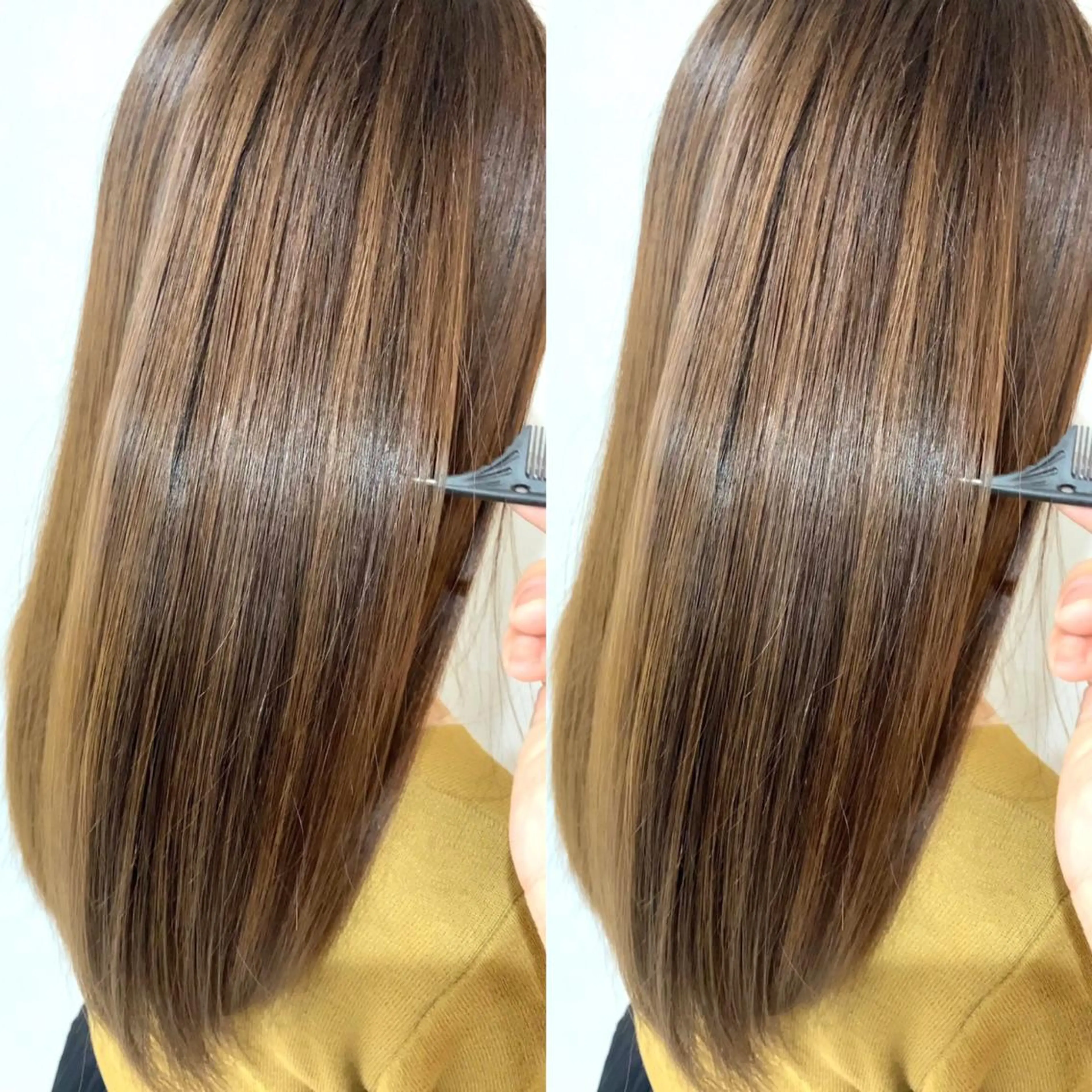 ロング 髪質改善 貸切サロンのヘアスタイル