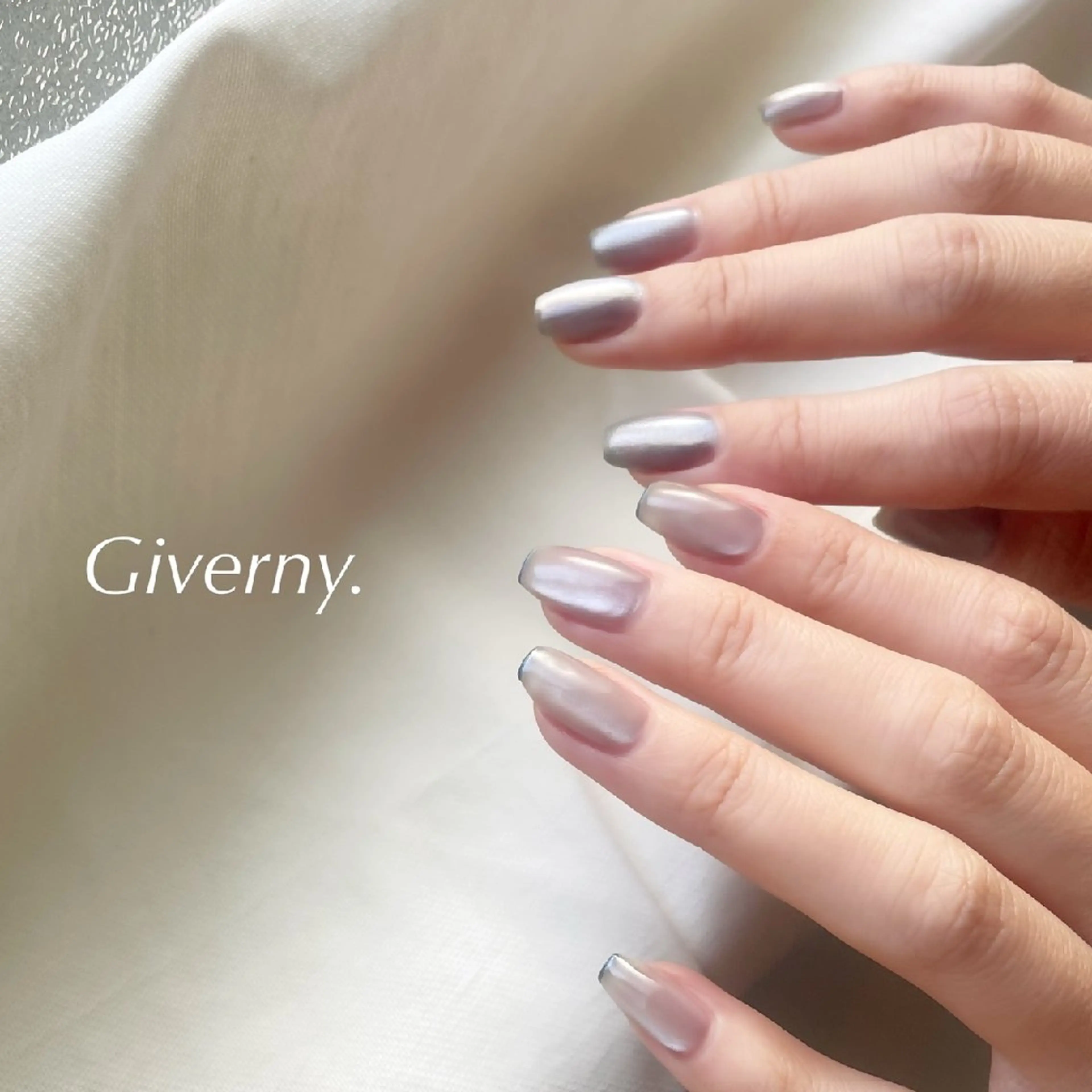 ネイル マグネットネイル 冬ネイル ハンドネイル Giverny .のネイルデザイン