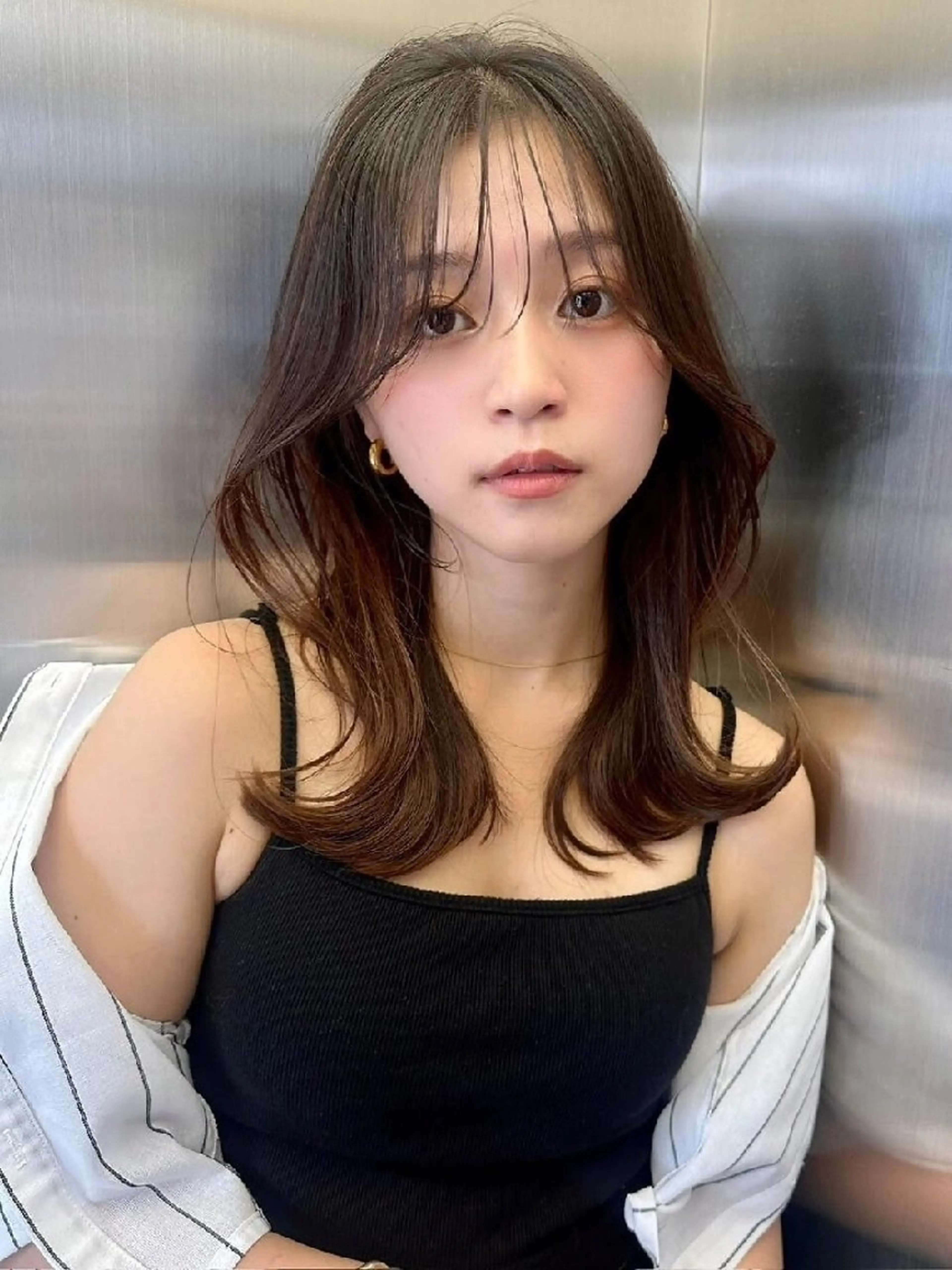 ロング カラー カット ヘアカラー トリートメント Lond Roleのヘアスタイル