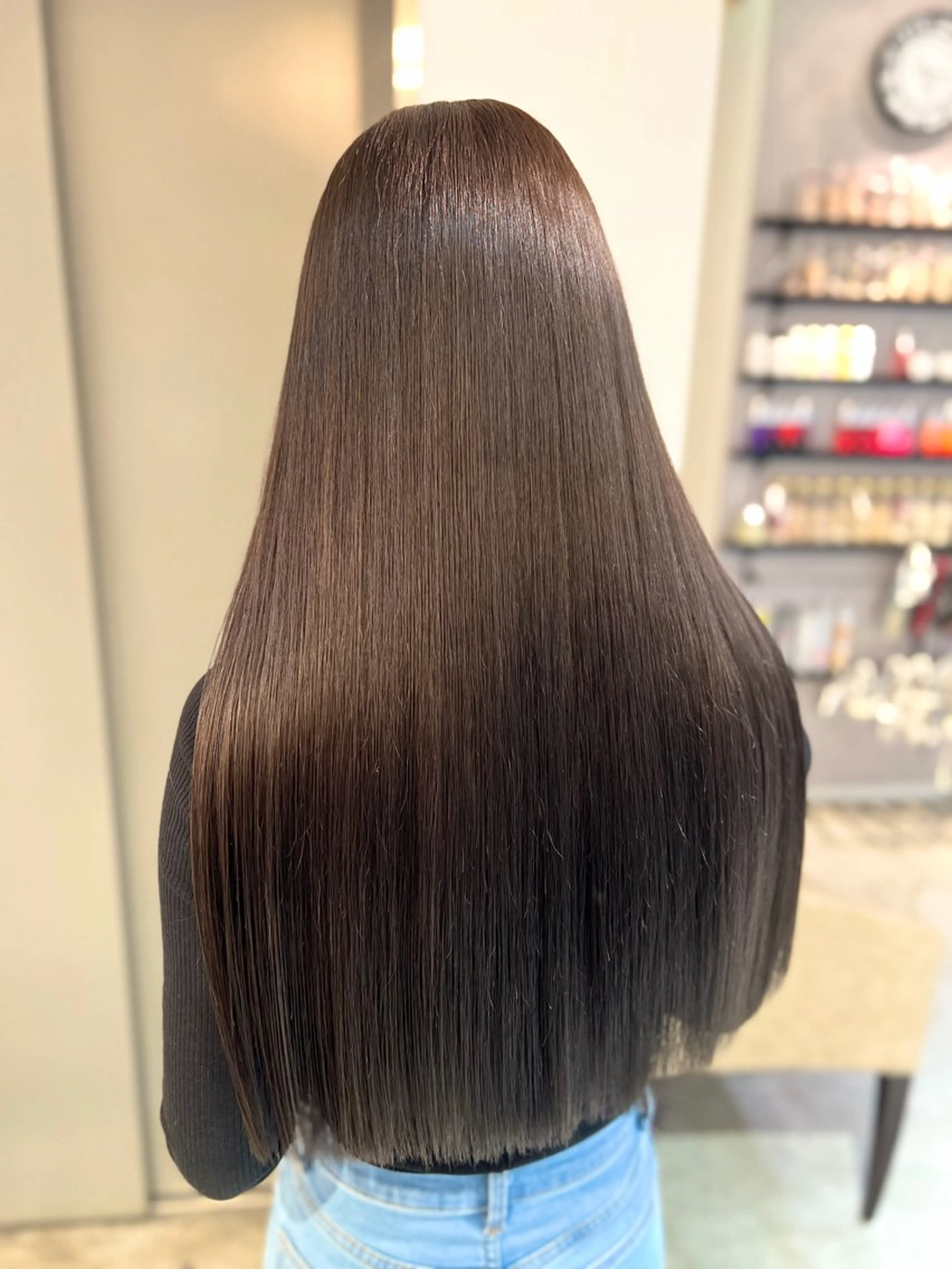 【平日限定𝐦𝐞𝐧𝐮】艶感カラー➕インプライム2stepトリートメント💎の写真