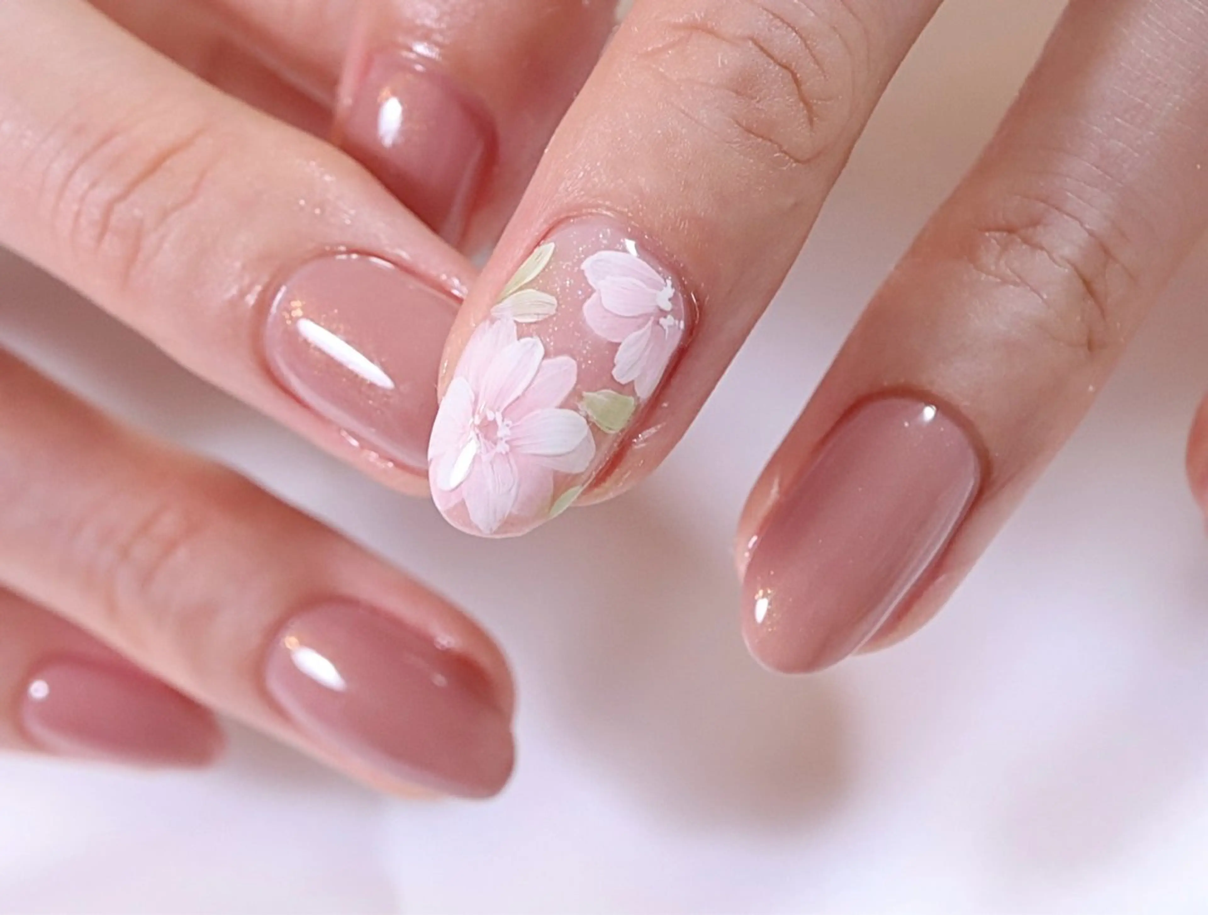 ネイル アートネイル フラワーネイル ジェルネイル ワンカラーネイル nail salon  Cherie et Beaute所属・nail salon シェリーのネイルデザイン
