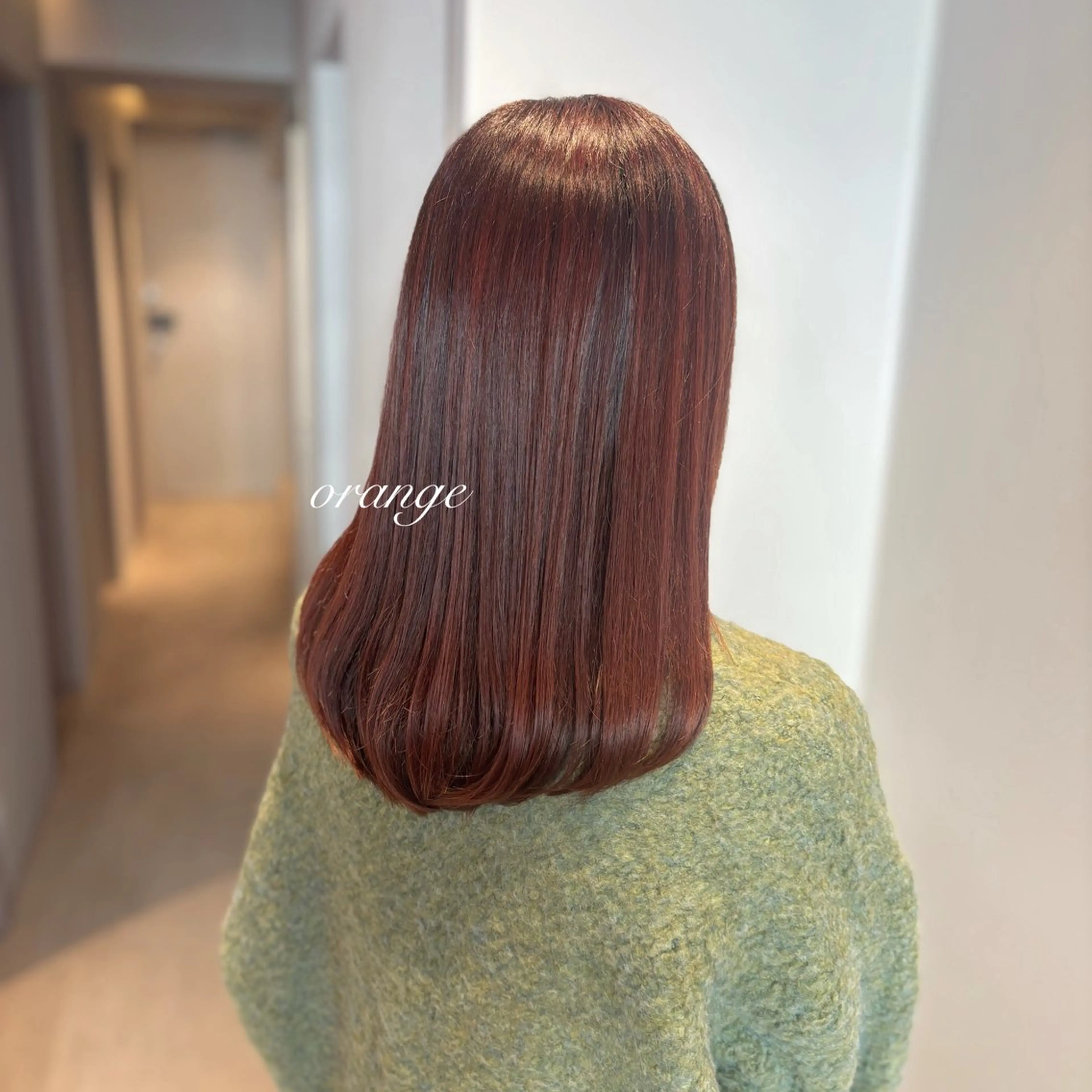 セミロング カラー 髪質改善カラー ベージュ🤎YUMEのヘアスタイル