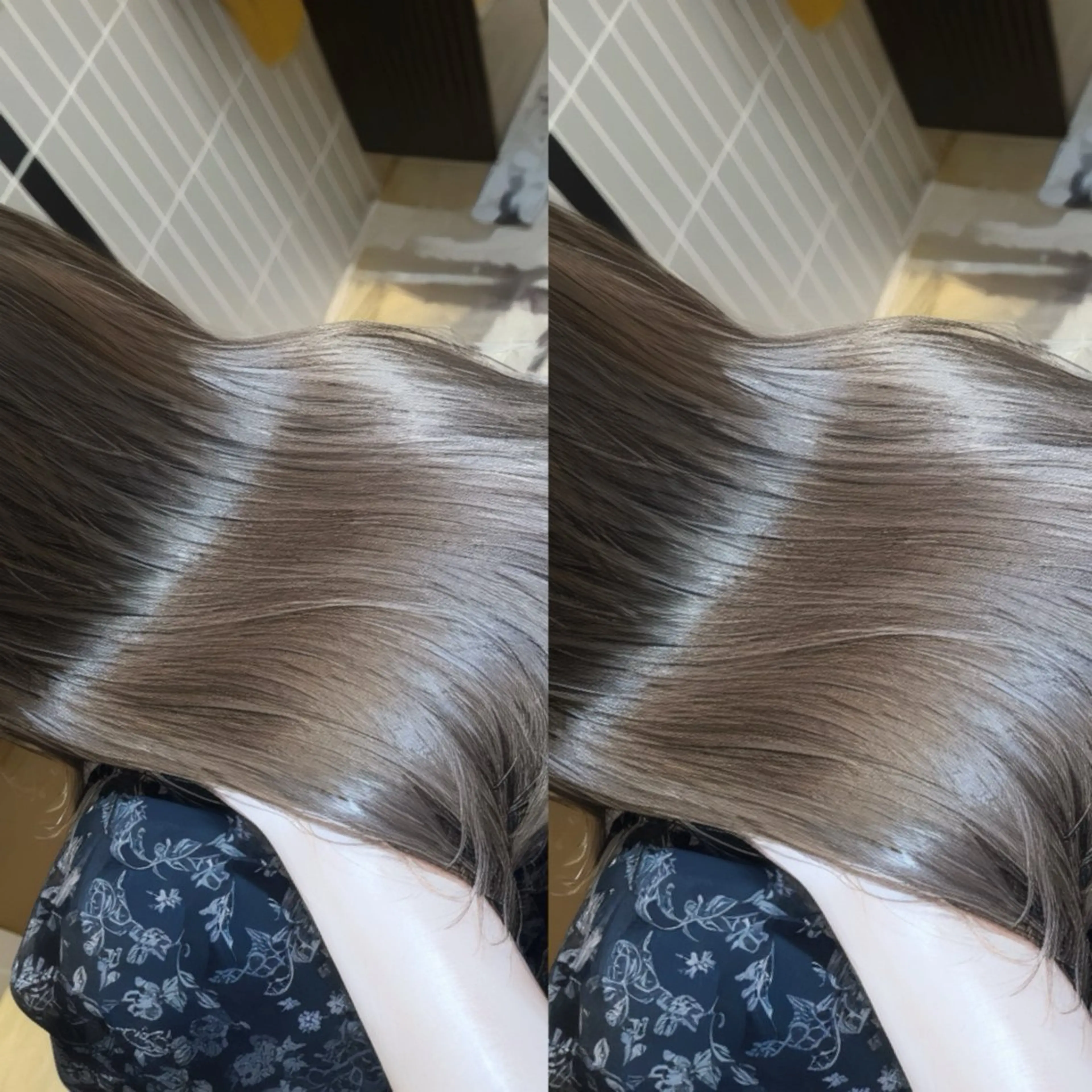 ミディアム カラー 透明感カラー グレージュ オリーブカラー オリーブグレージュ オリーブグレー ヘアカラー トリートメント ラフィスヘアードープ所属・👑髪質改善Wカラー /グレージュ/アユカのヘアスタイル