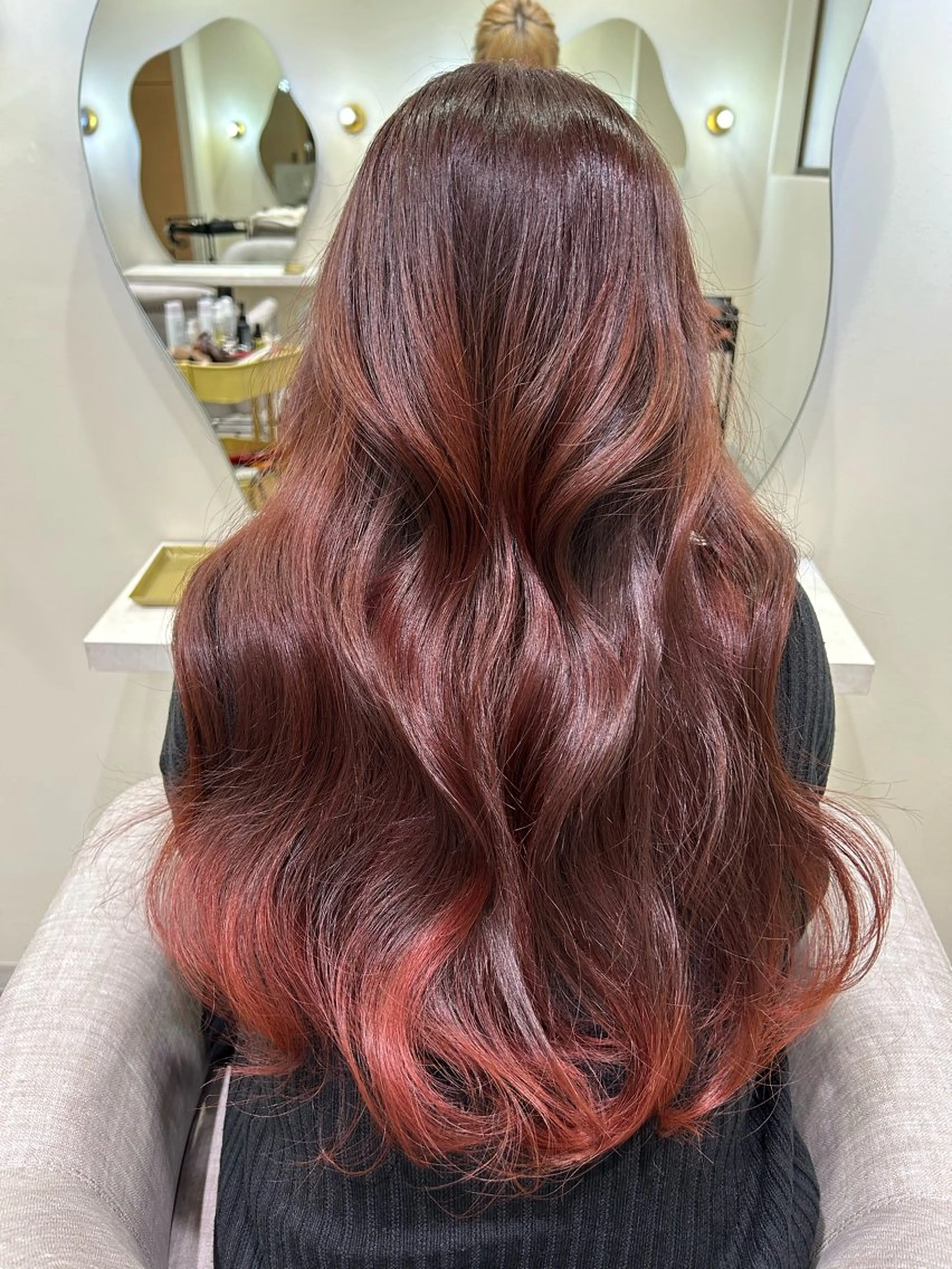 ロング カラー ヘアアレンジ 韓国風ヘア minilu  by   LuLuca所属・高谷 凜のヘアスタイル