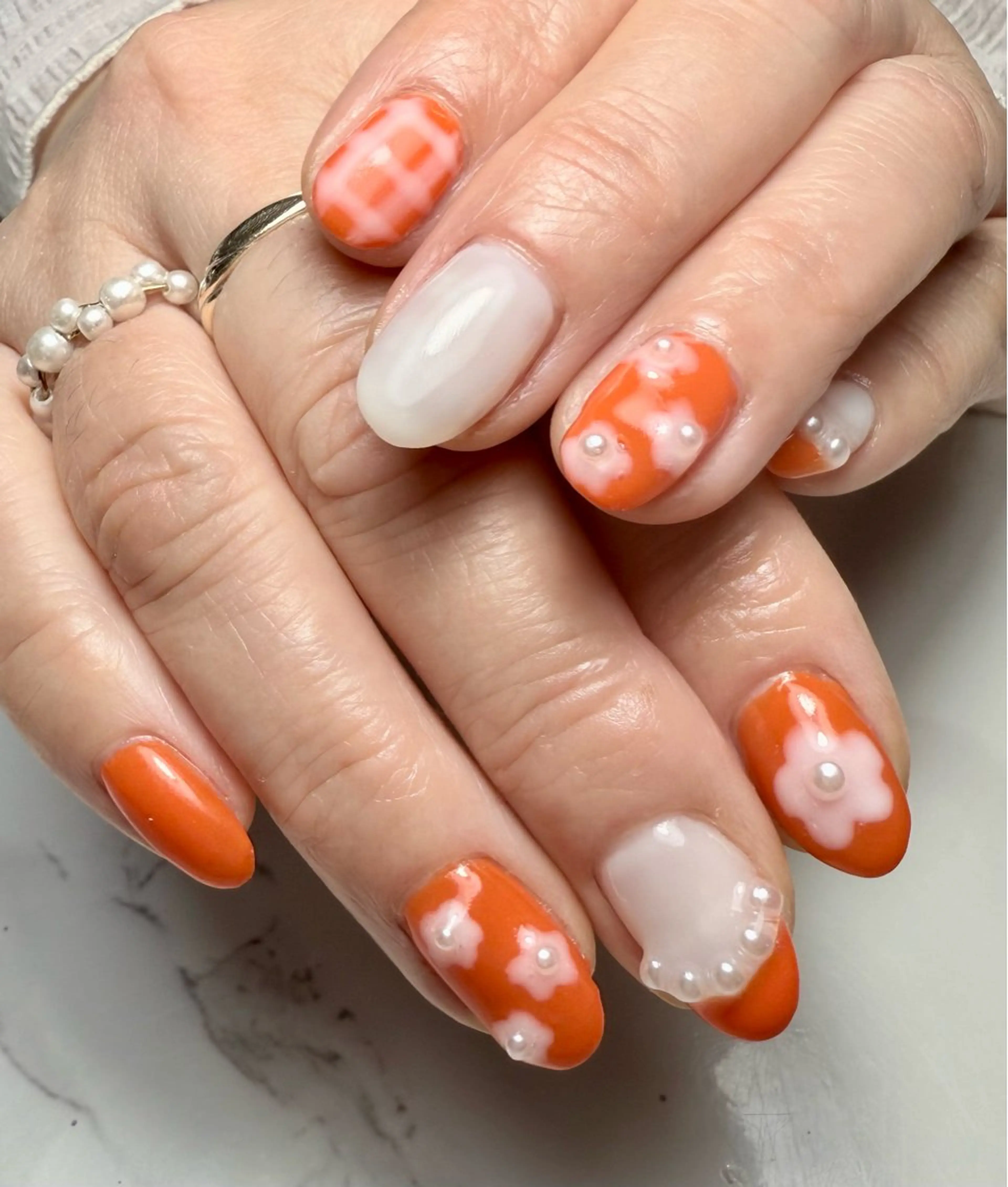 ネイル アートネイル チークネイル フレンチネイル 氷ネイル・うるうるネイル キラキラネイル M.N_ nailのネイルデザイン