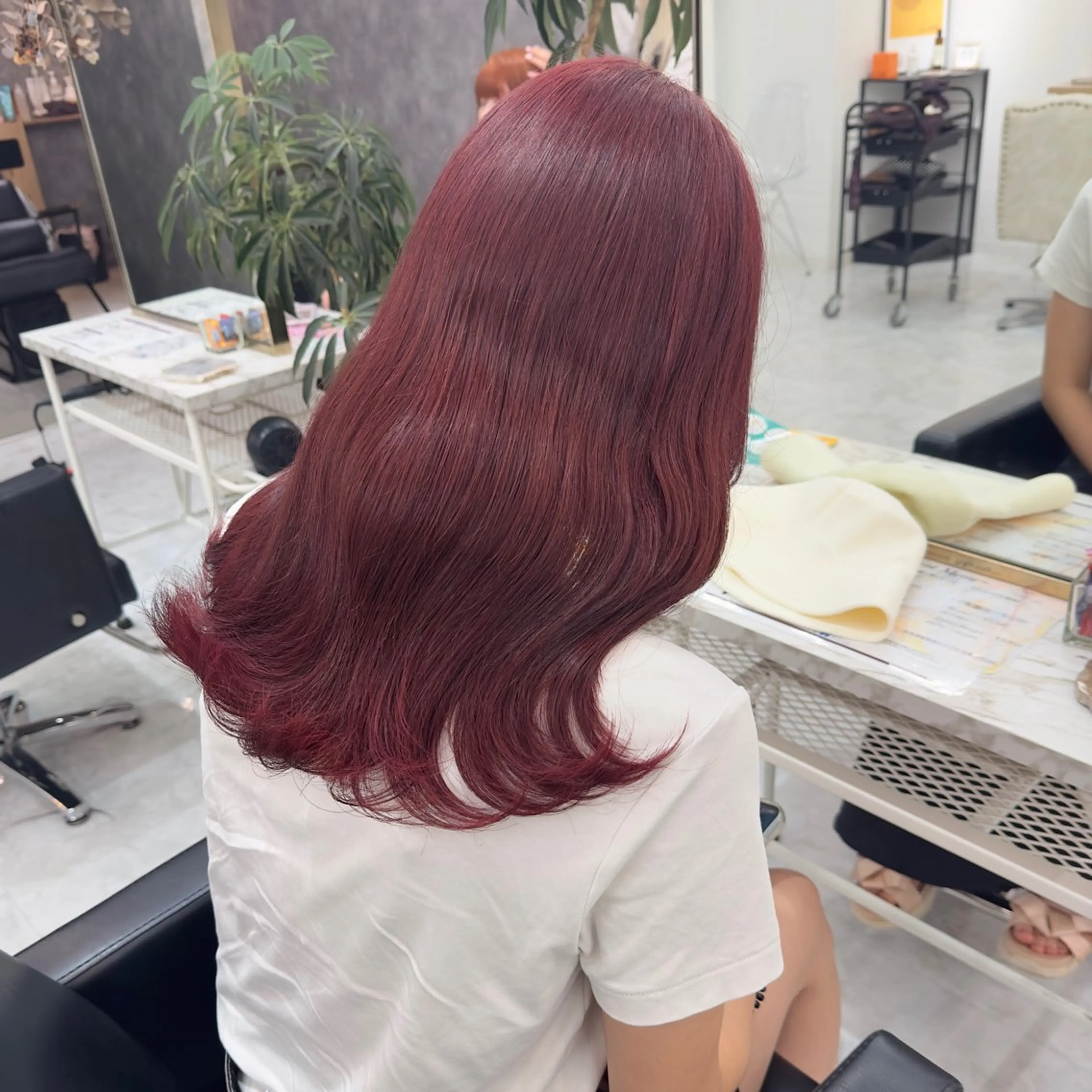 ミディアム カラー 🥀YUIHA🥀 テザインカラー♥のヘアスタイル