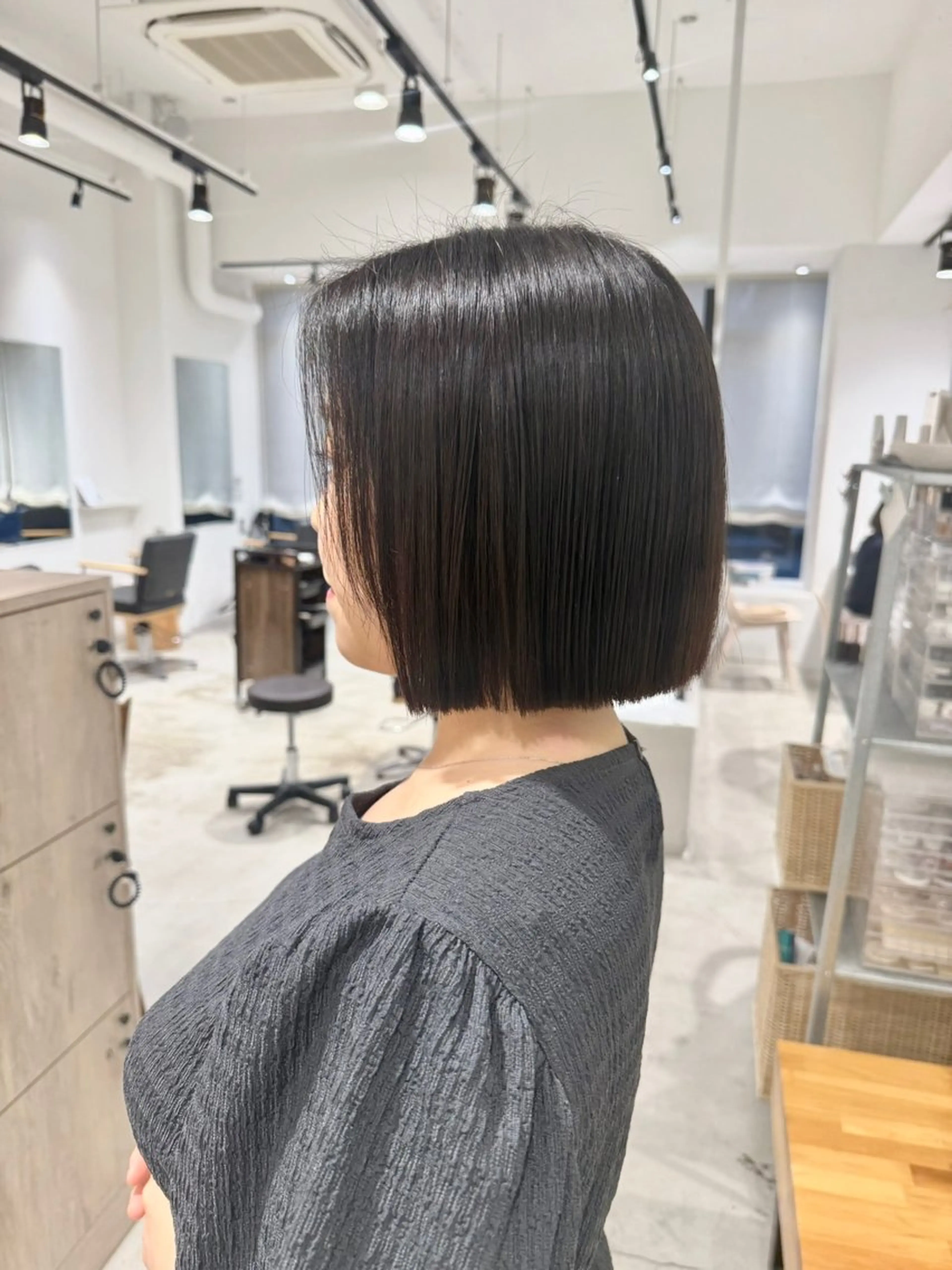 ショート ボブ 縮毛矯正 トリートメント 酸性ストレート カット 縮毛矯正 トリートメント ボブ/美髪矯正 /佐藤　奈巳のヘアスタイル