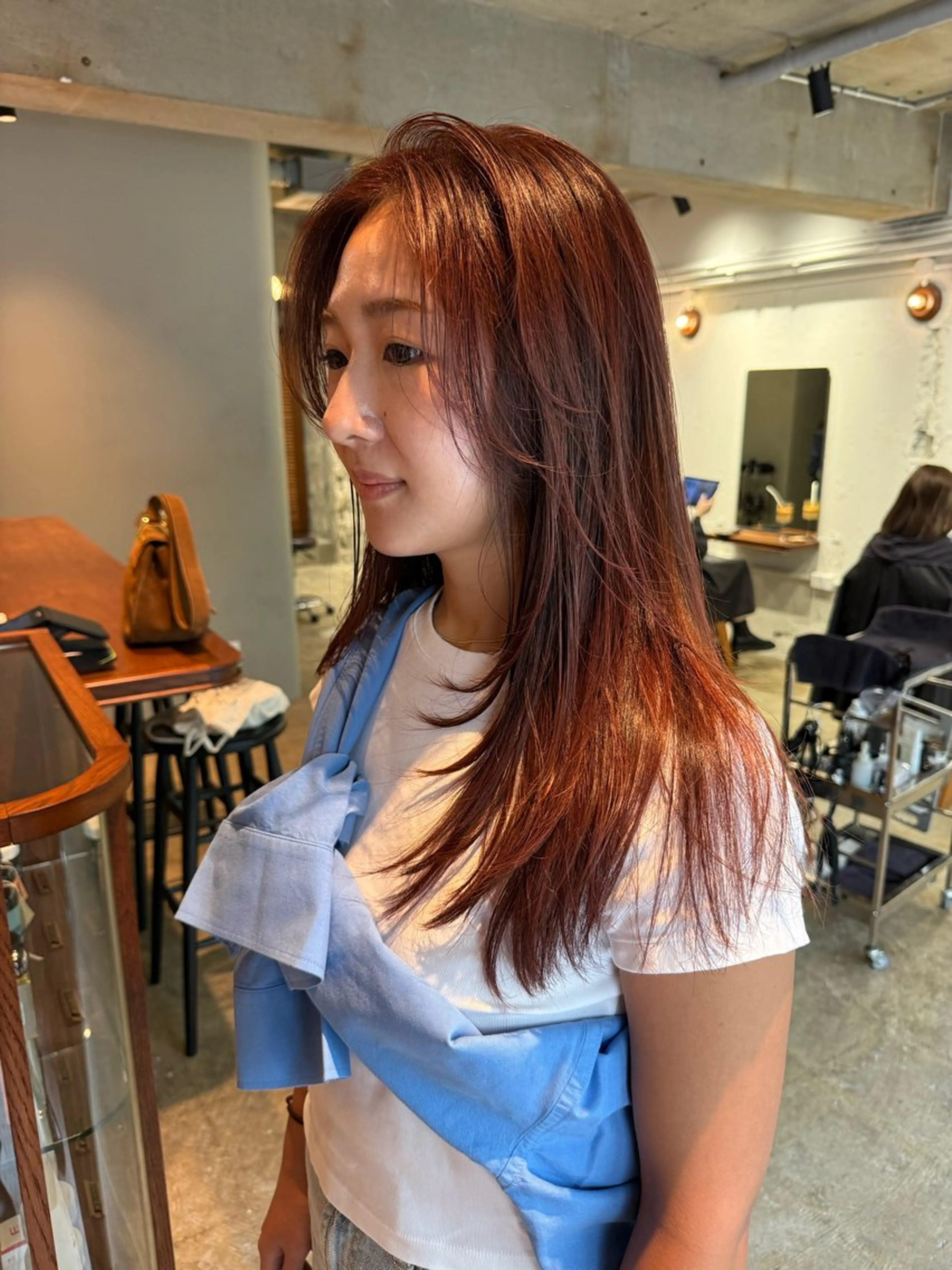 ロング カラー ロング カット ヘアカラー トリートメント ヘッドスパ ヘアセット ere 代々木公園所属・みほ/髪質改善カラー /ニュアンスパーマのヘアスタイル