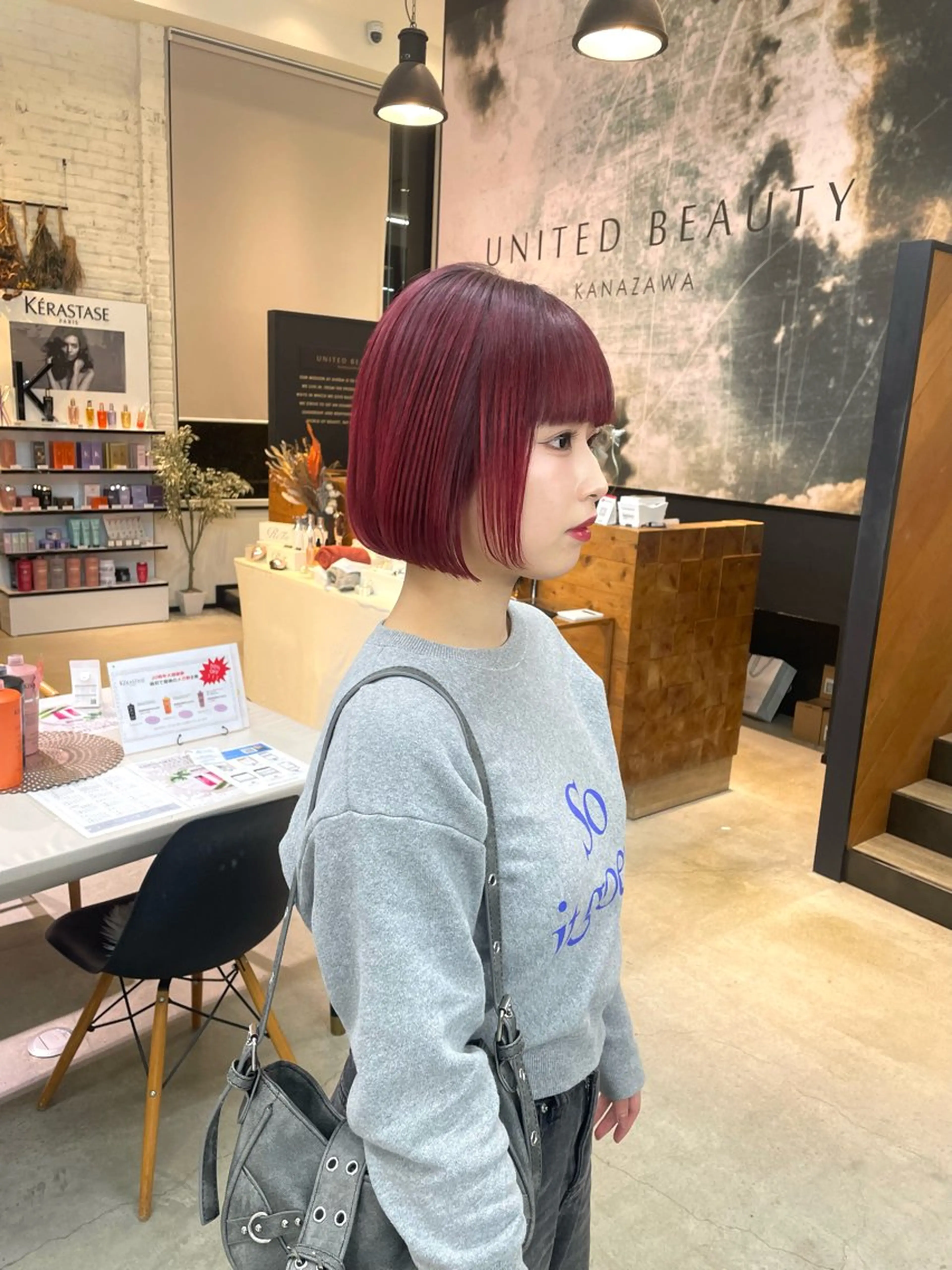 ミディアム ヘアカラー テラダ ユウシンのヘアスタイル