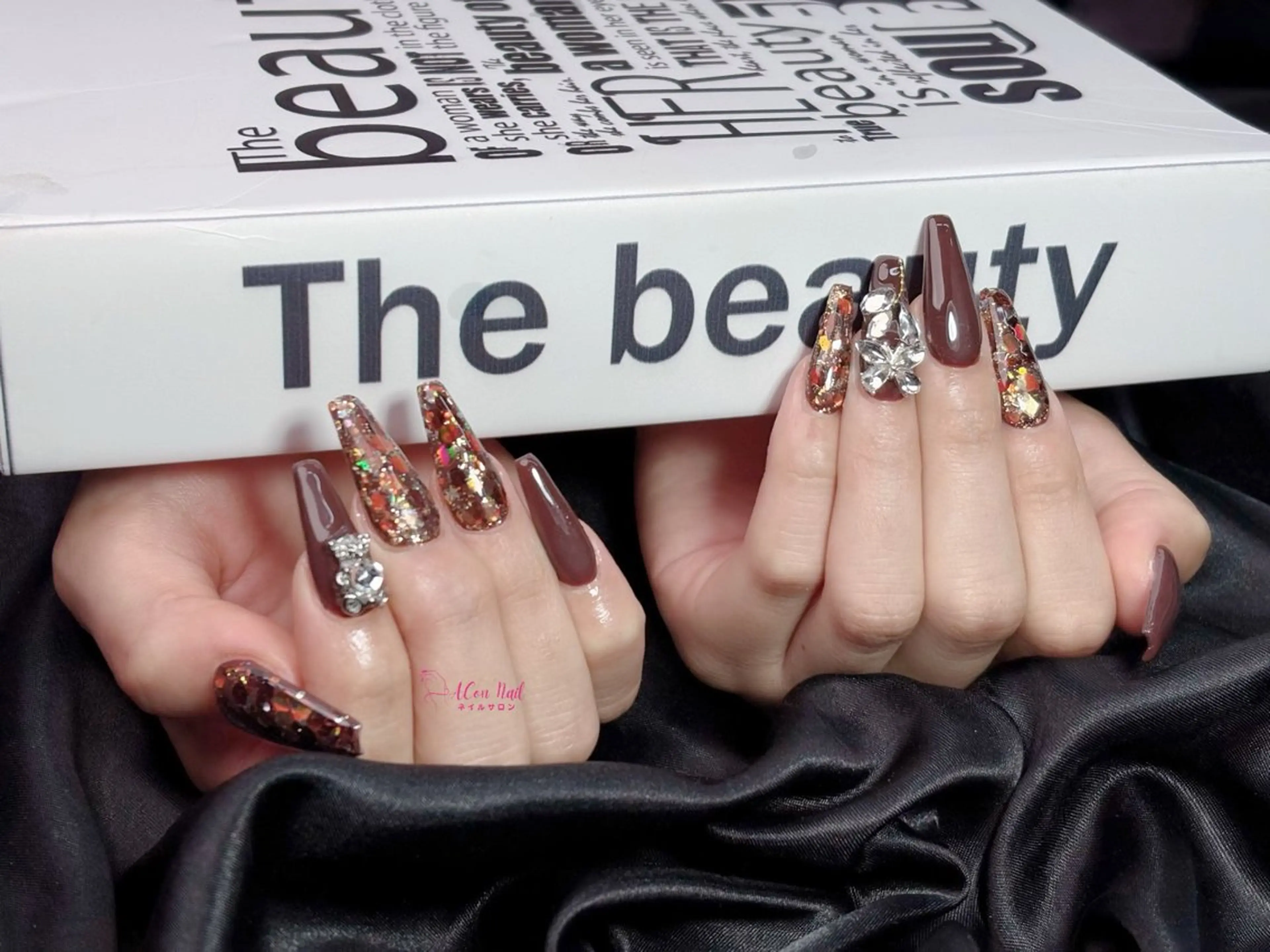 ネイル 桜ネイル 長さ出し フラワーネイル フレンチネイル ジェルネイル ハンドネイル AConNailSalon所属・ACon NailSalonのネイルデザイン