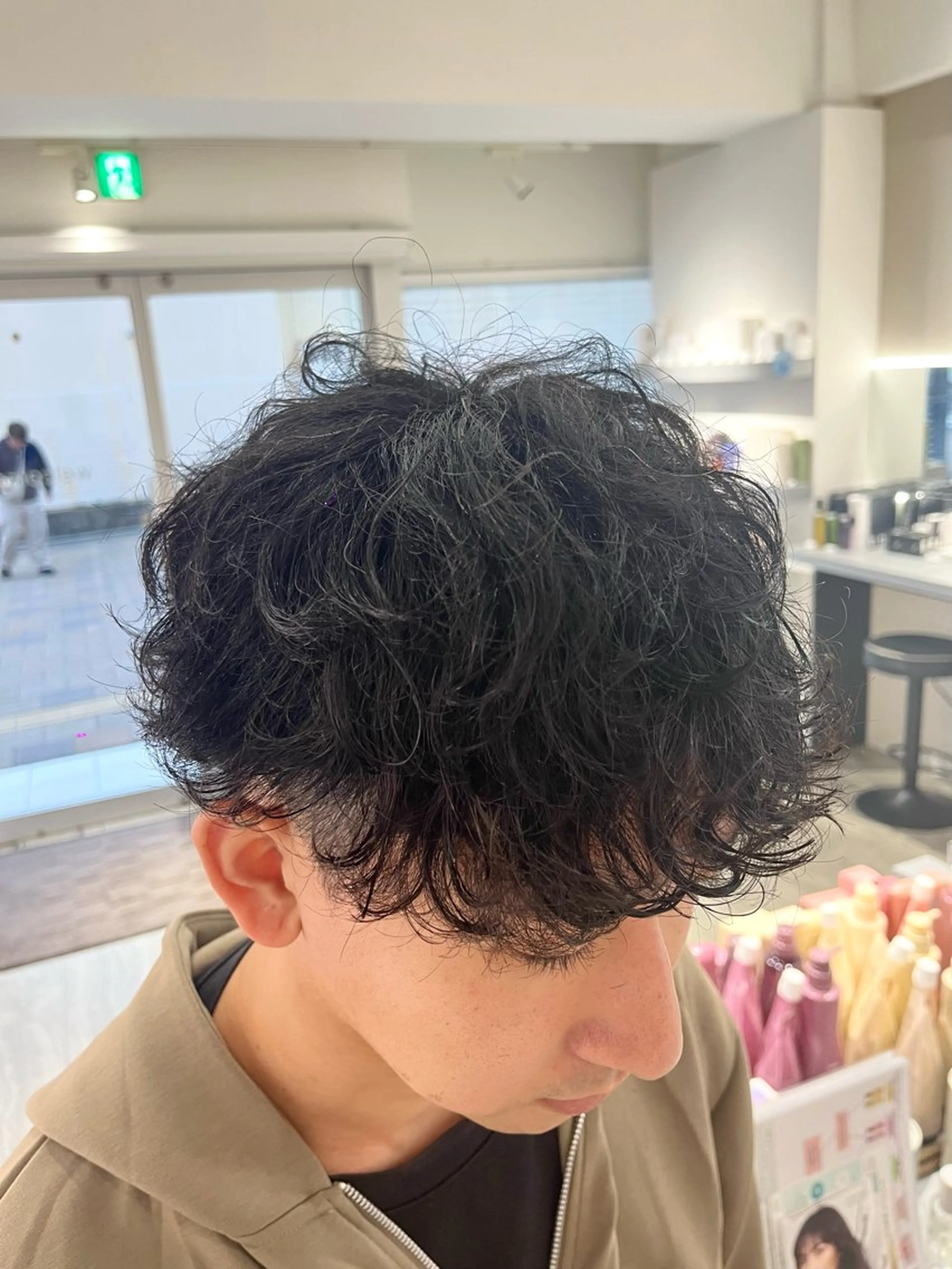 パーマ メンズ カット パーマ モデル募集/当日🆗 外川生純美ೀ🌝のヘアスタイル