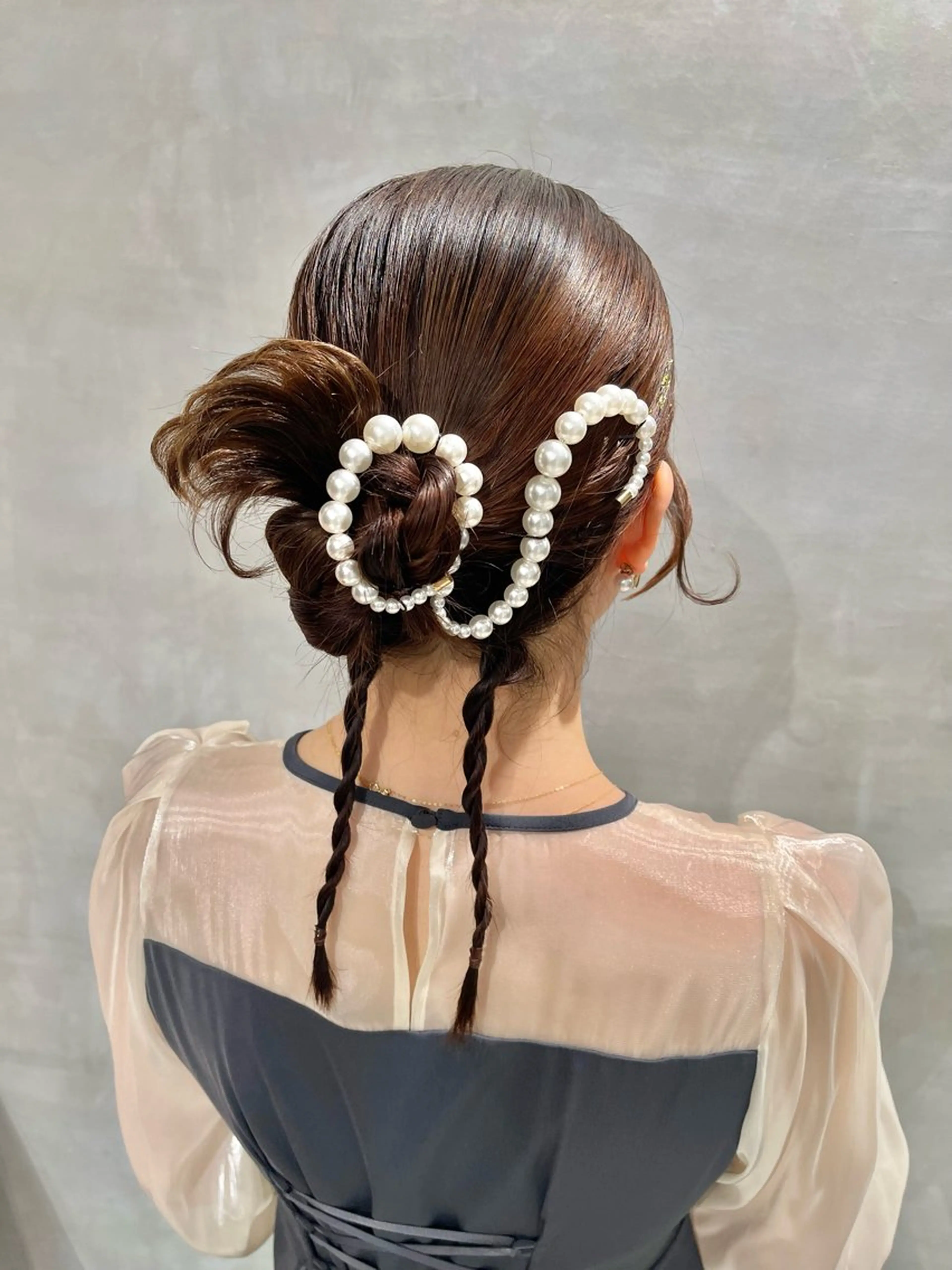 ヘアアレンジ ポニーテール 結婚式・ブライダル 卒業式のヘアスタイル ヘアセット charm《銀座》 ヘアセット/縮毛矯正のヘアスタイル