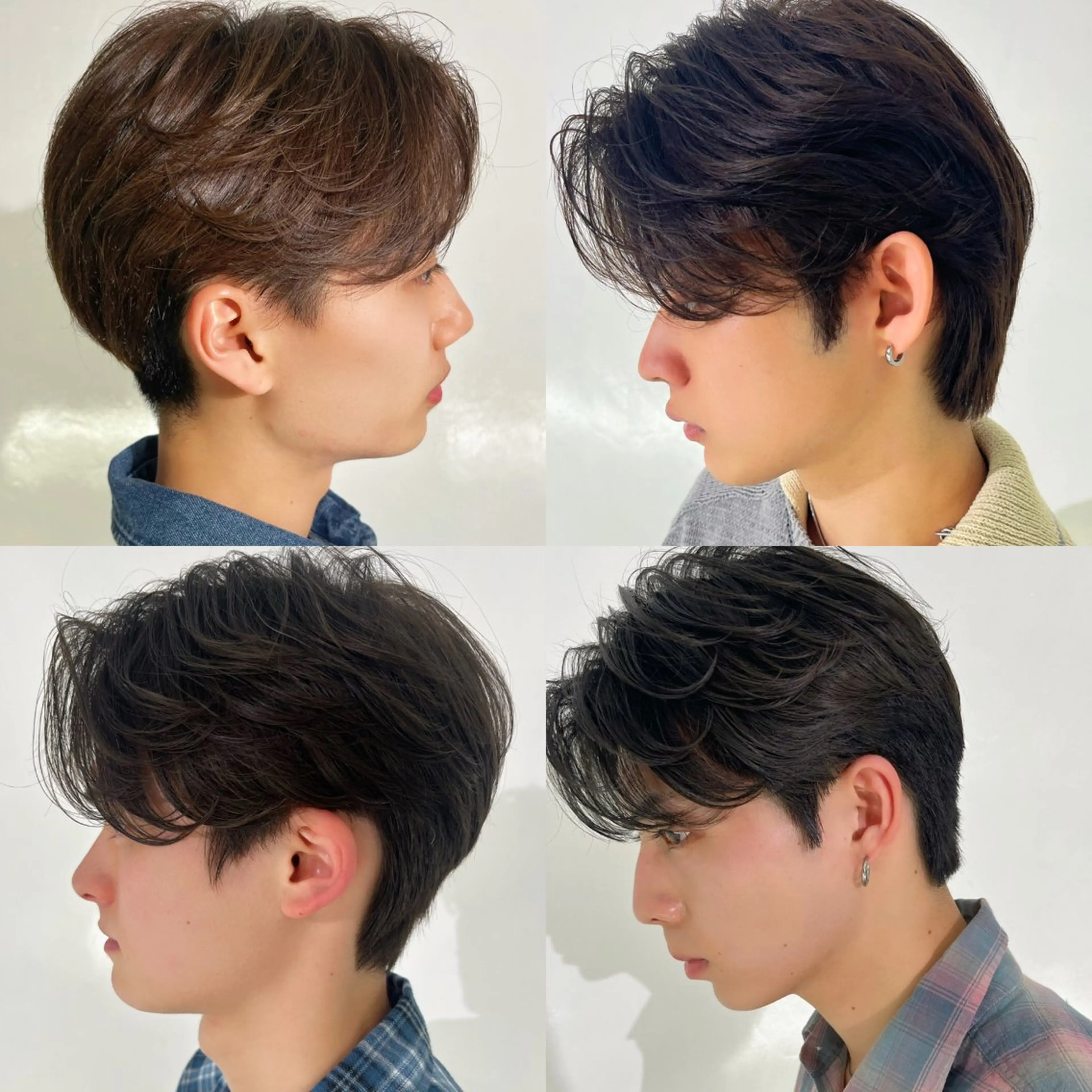 ショート カラー パーマ メンズ カット メンズ🍃ナチュラル 韓国風ヘアRENのヘアスタイル