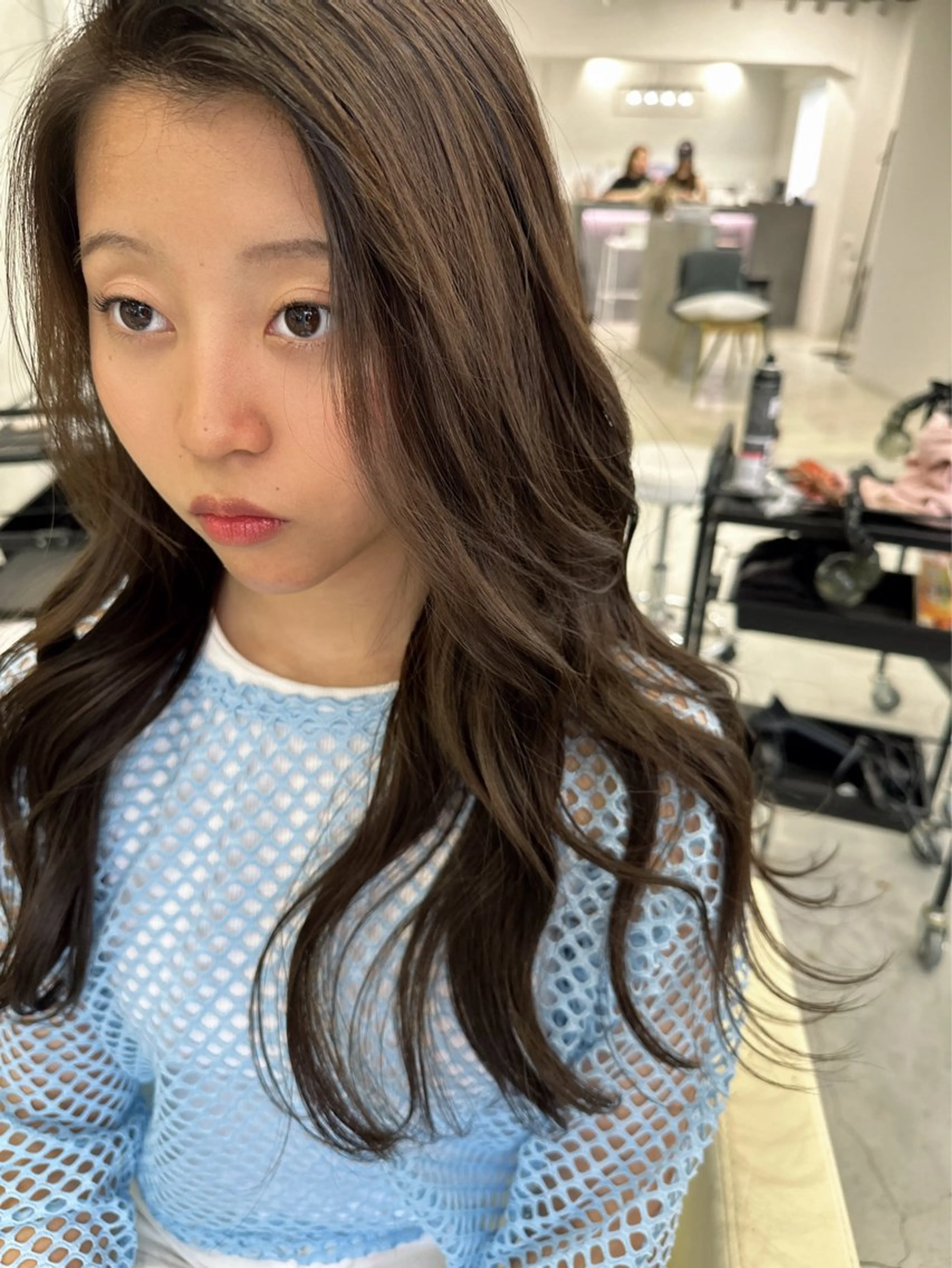 セミロング カラー solua所属・さあや 【透け感/艶感】のヘアスタイル