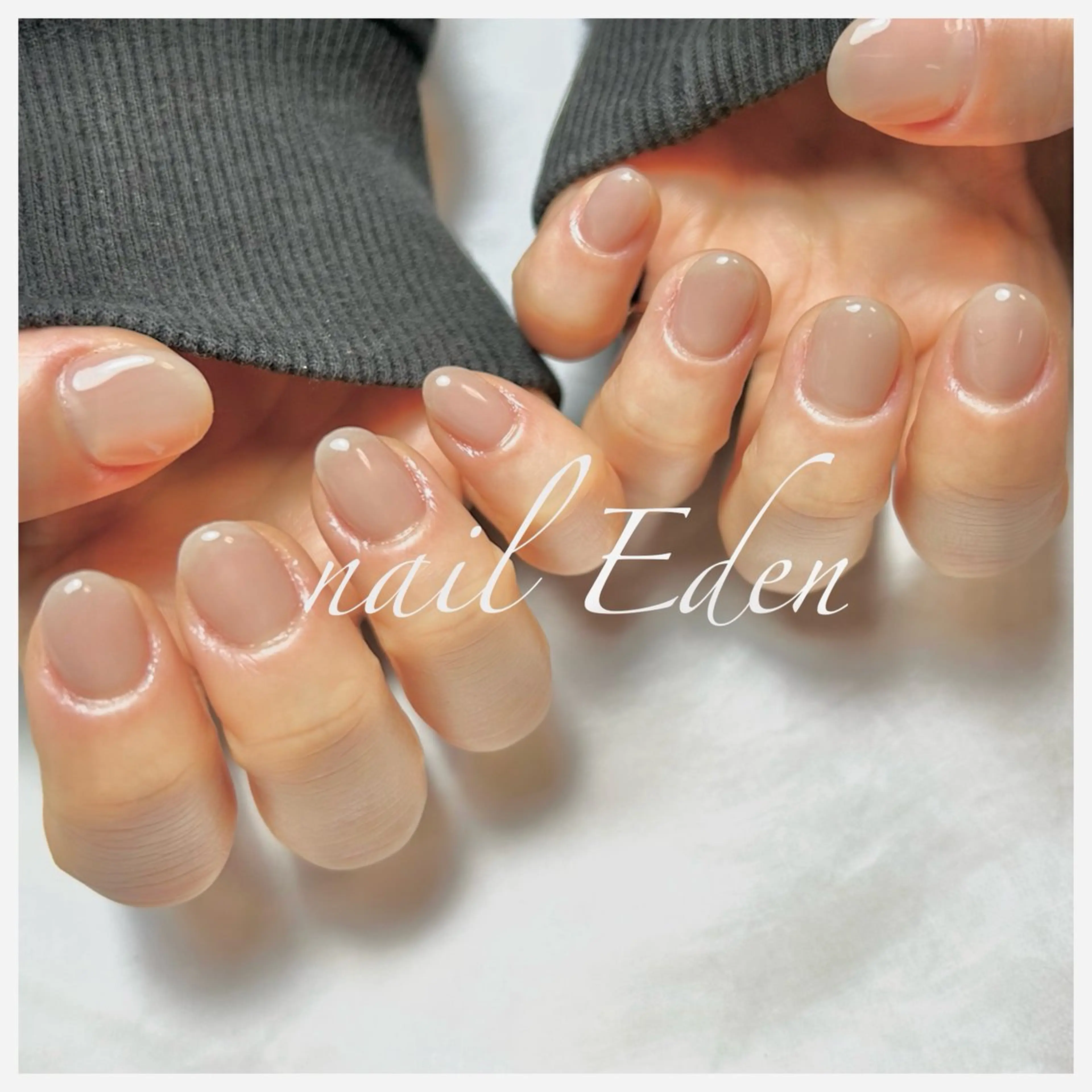 ネイル ワンカラーネイル シンプルネイル ハンドネイル ハンドケア Eden　private nail saron所属・Eden ♾️のネイルデザイン