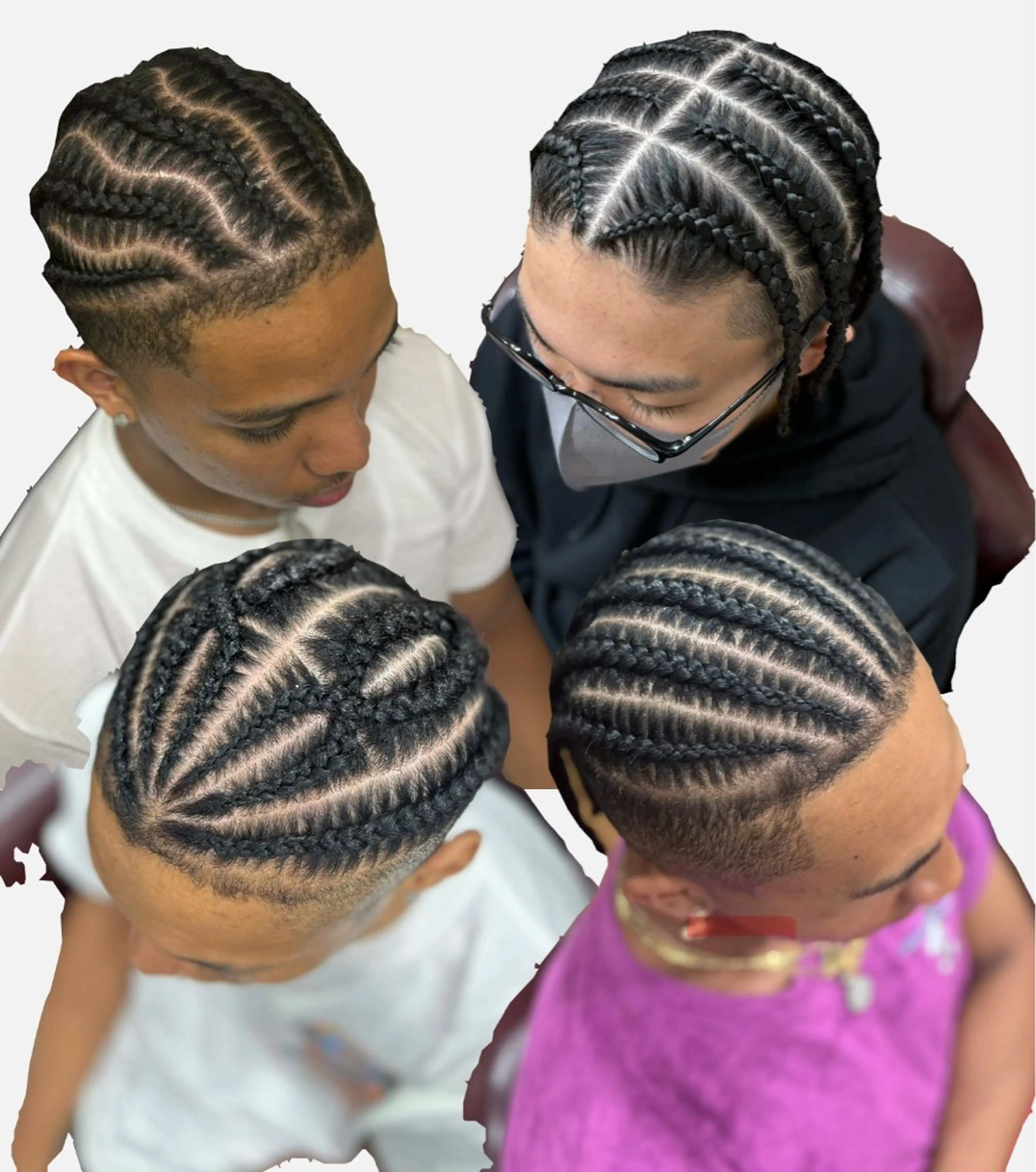 【メンズに人気💫】2ブロコーンロウ（地毛のみ）ドゥーラグもプレゼント🎁（数量限定）の写真