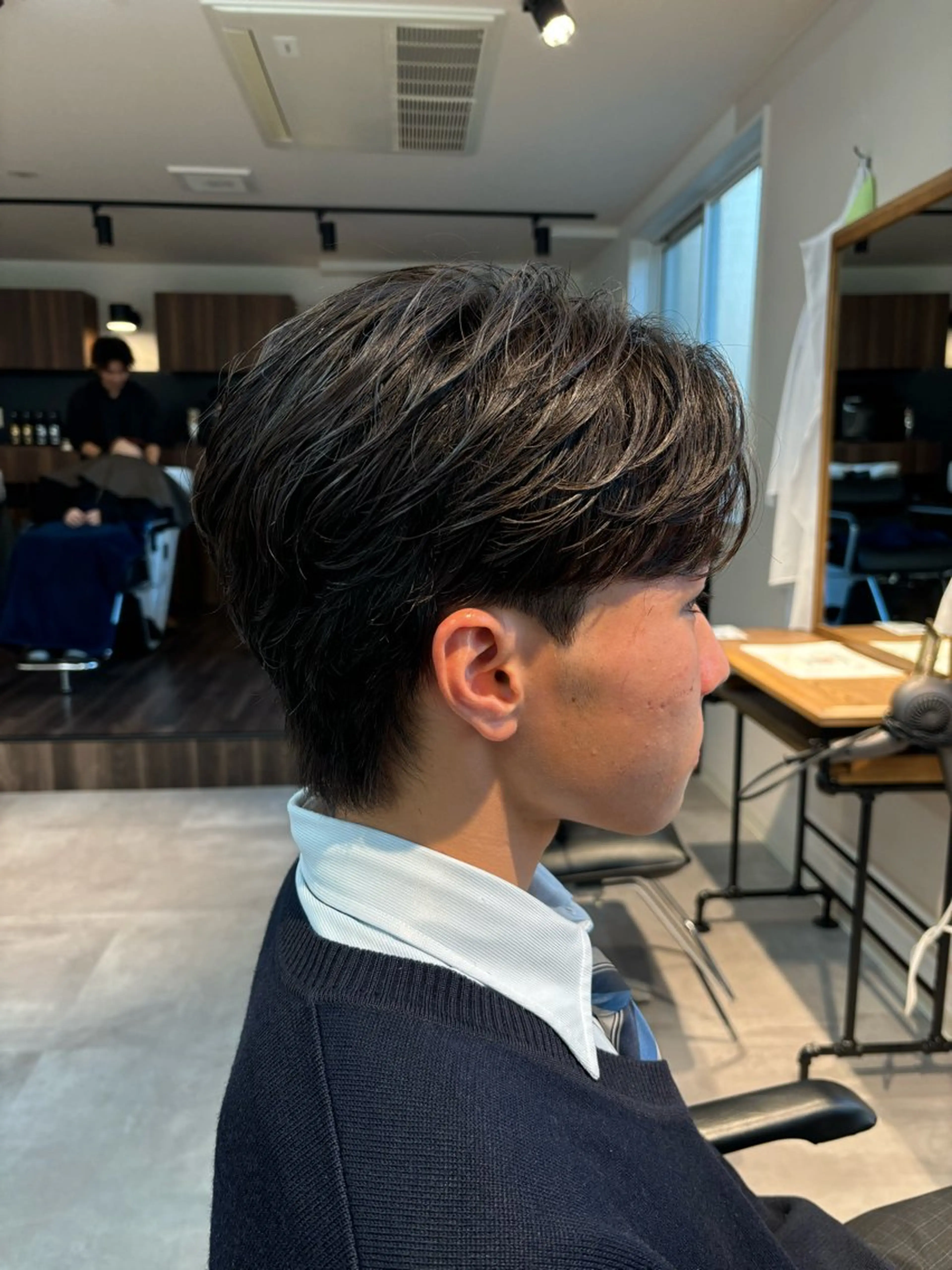 パーマ メンズ カルマパーマ メンズパーマ ニュアンスパーマ 保立/メンズカット 千葉駅フェザーパーマのヘアスタイル