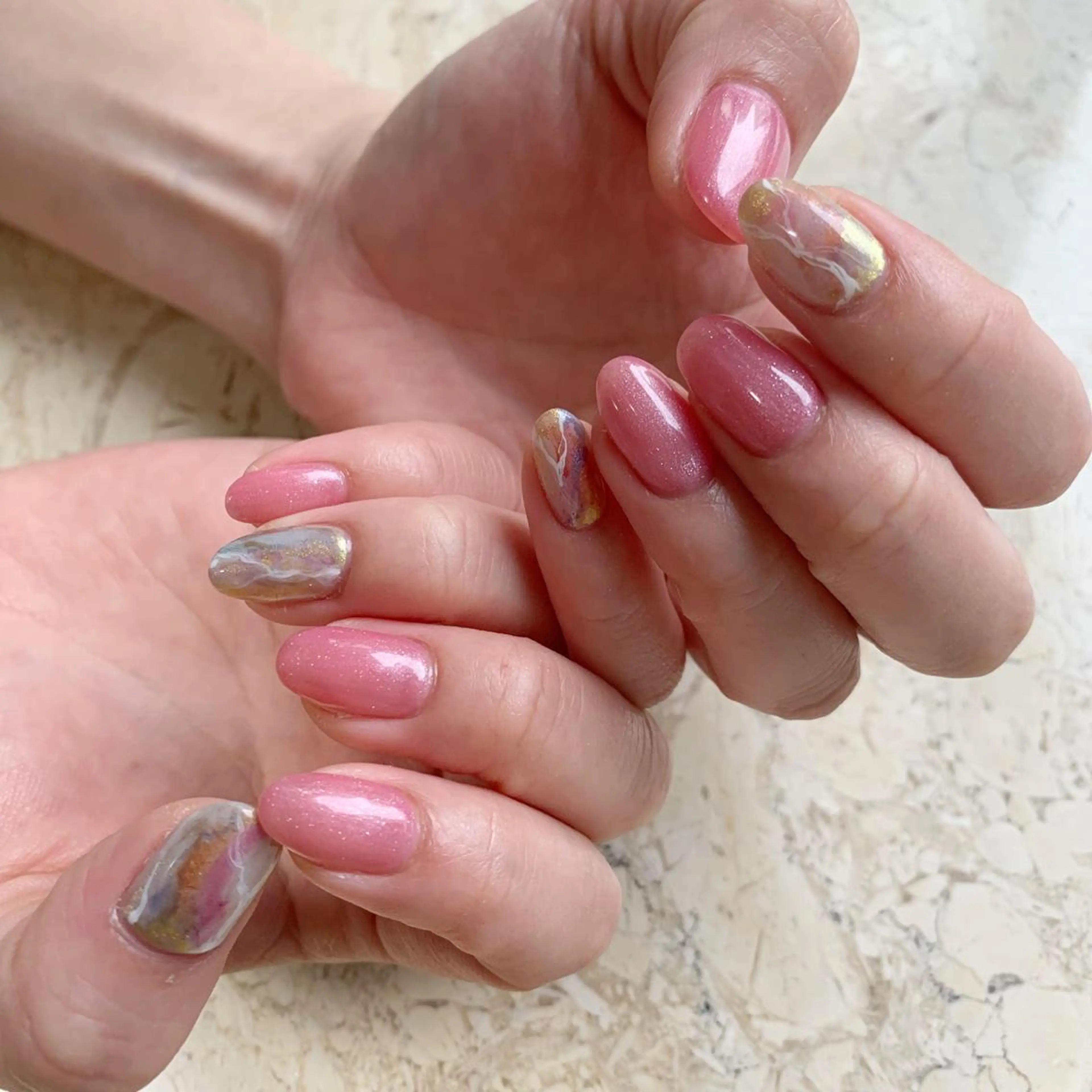 ネイル アートネイル ジェルネイル ニュアンスネイル パラジェル 春ネイル ハンドネイル フットネイル nail salon mieux(ミュー)のネイルデザイン