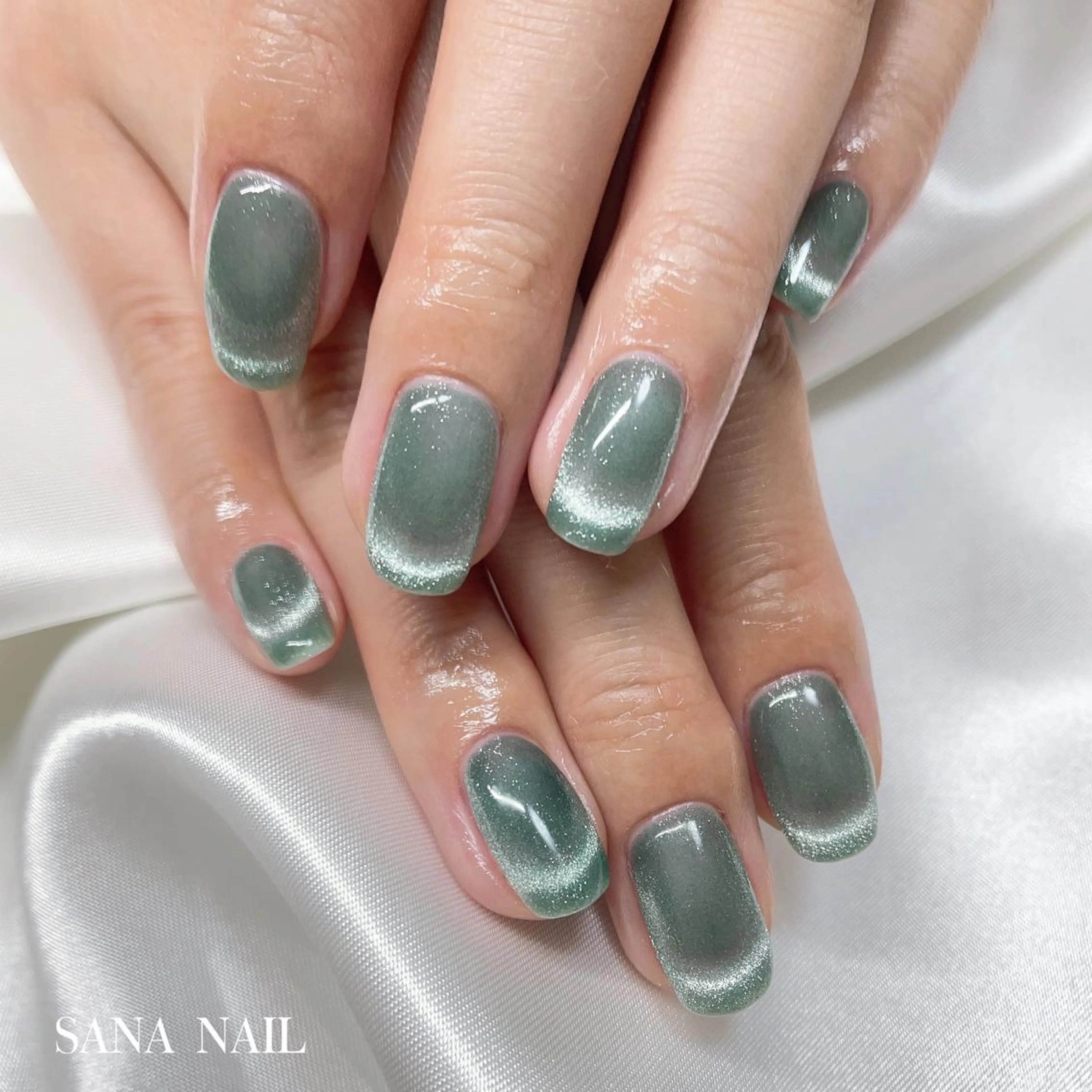 ネイル フレンチネイル マグネットネイル ハンドネイル nailsalon SANANAILのネイルデザイン