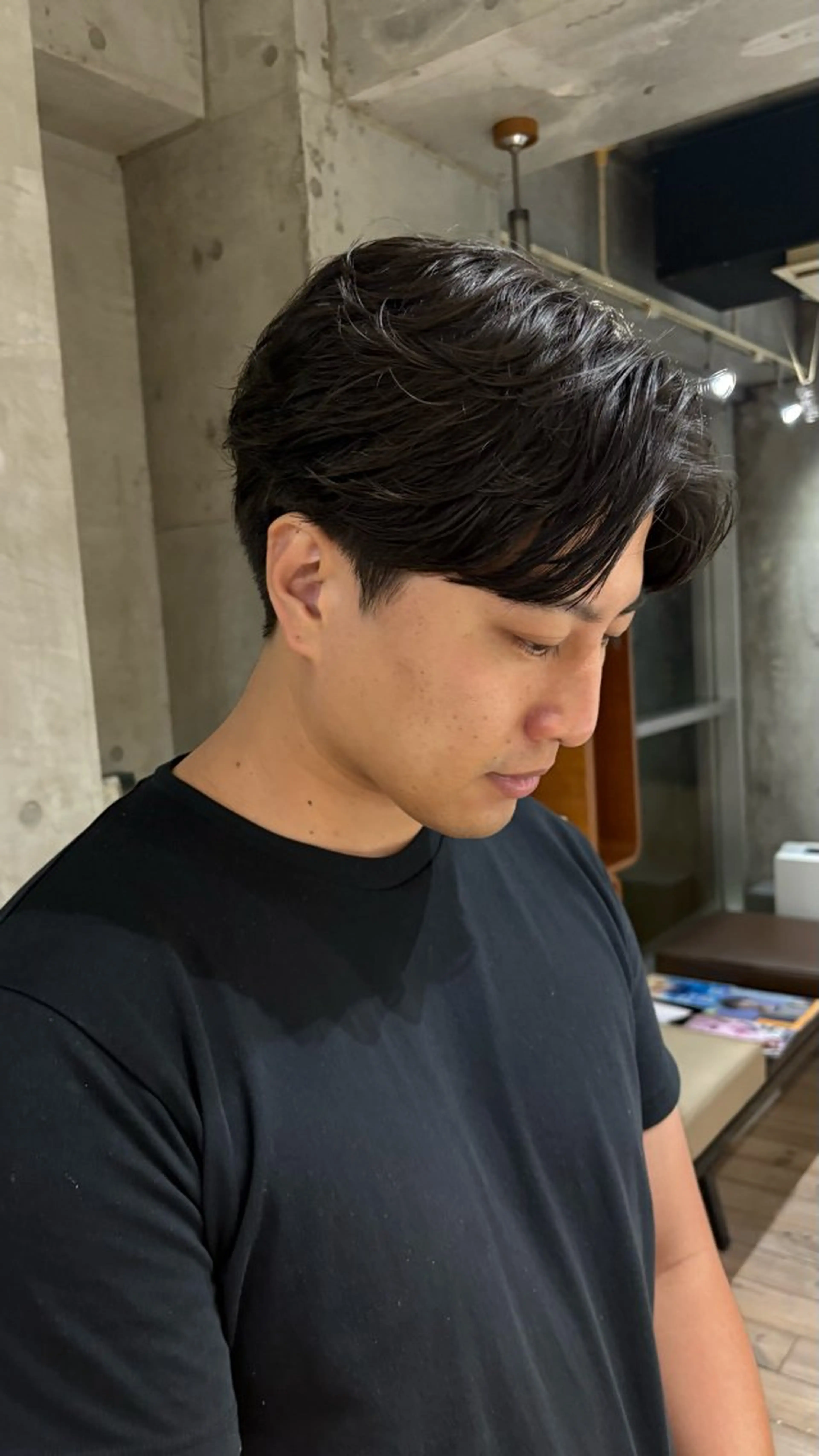 メンズカット+フェザーパーマの写真