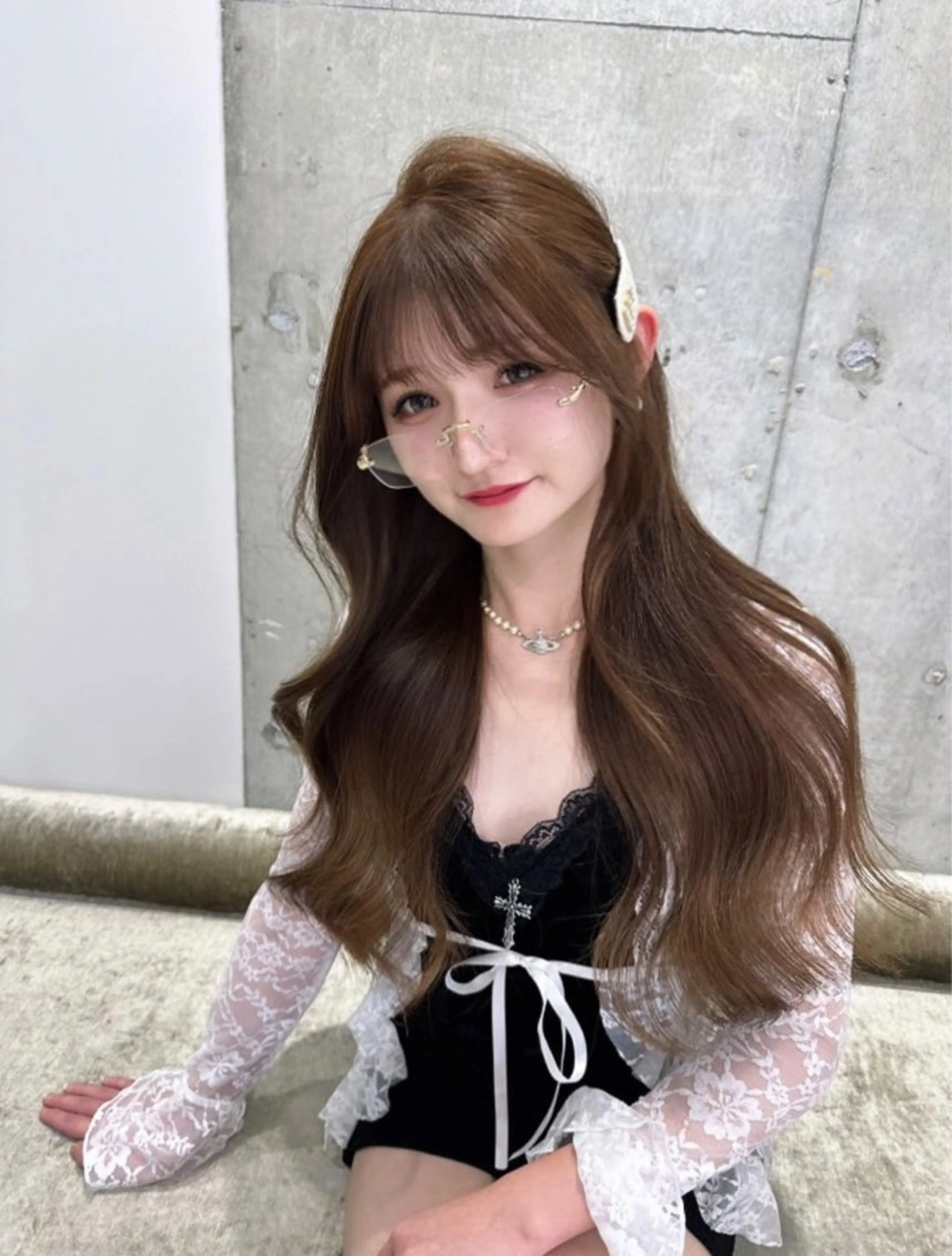 ロング カラー ブラウンカラー 透明感カラー ヘアカラー トリートメント 🍒楓🍒北九州1 艶カラー作る人🎨のヘアスタイル