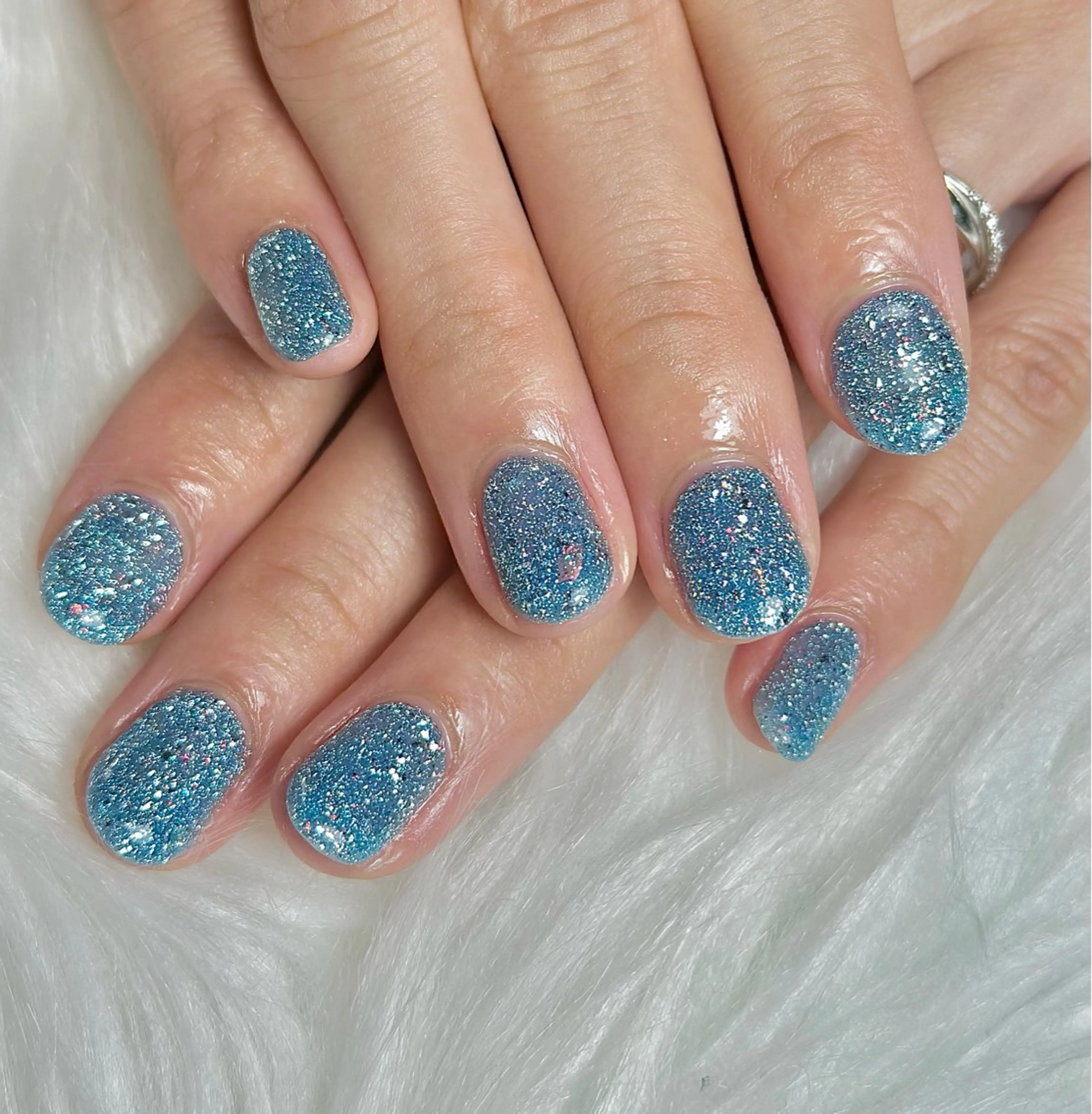 ネイル ブルー フラッシュネイル m_nail所属・O Mayaのネイルデザイン