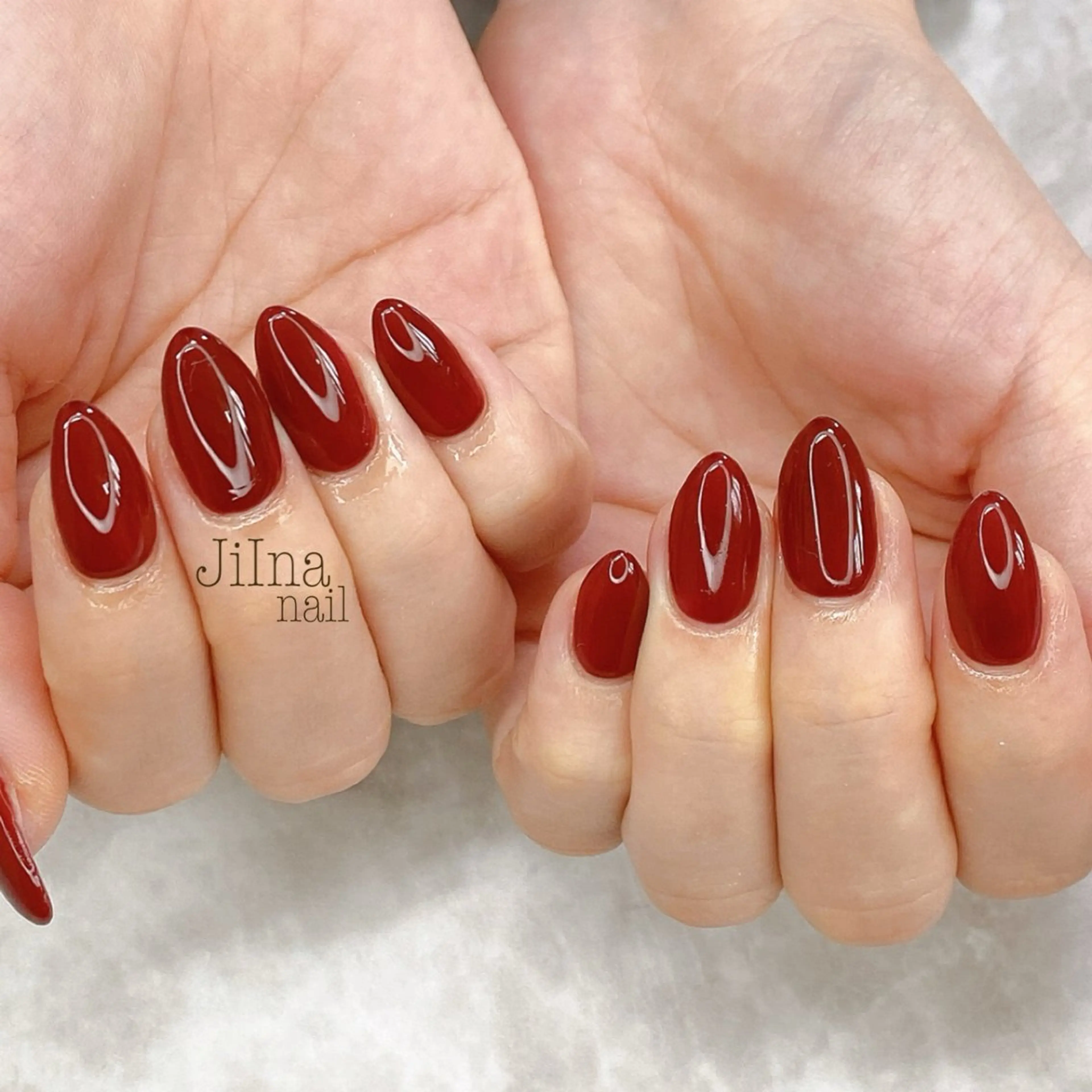 ネイル ボルドー ワンカラーネイル JiIna nailのネイルデザイン