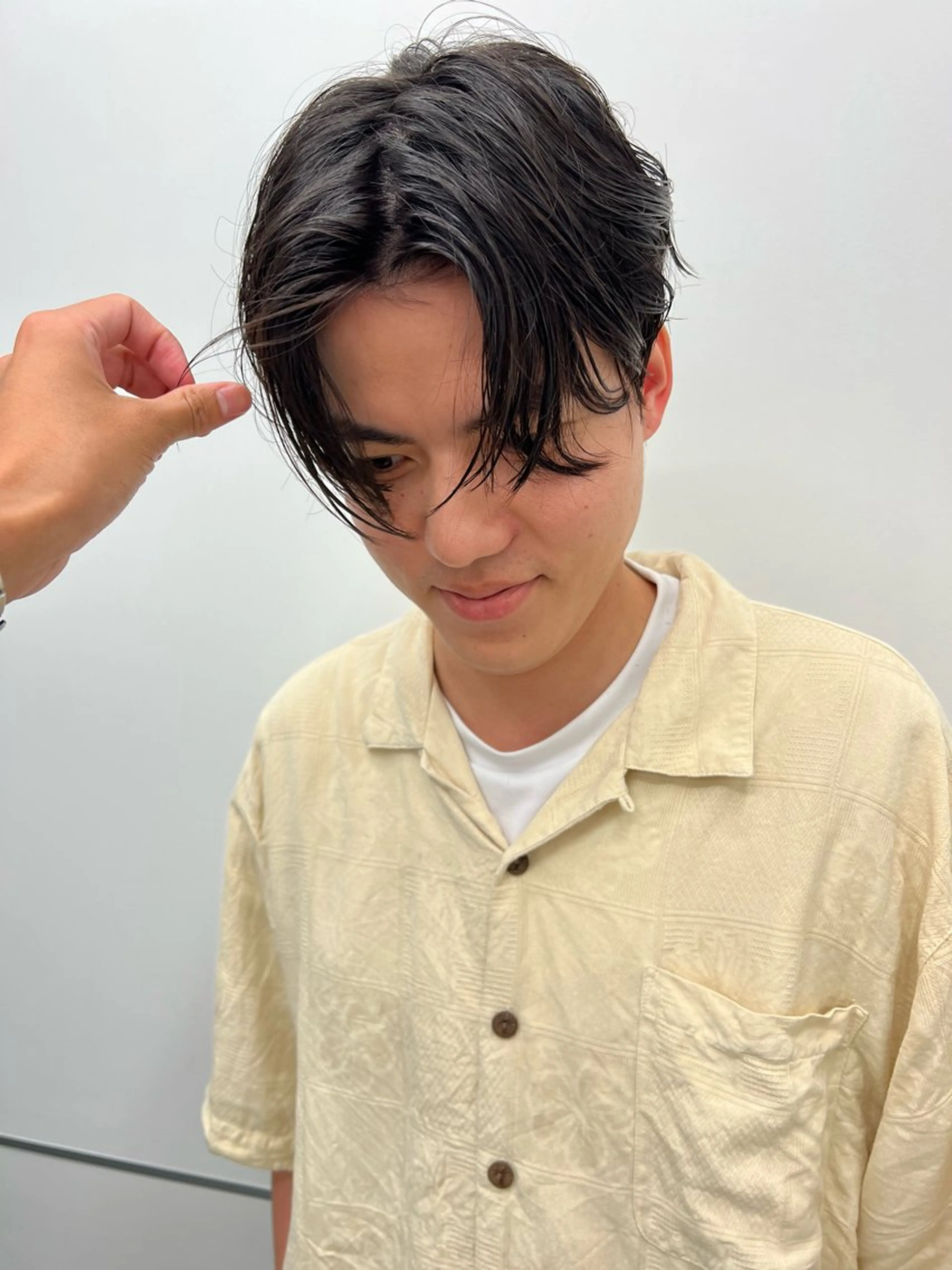 ショート カラー メンズ センターパート カット パーマ トリートメント GO TODAY SHAiRE SALON Arc店所属・🉐メンズヘア特化 men's/ケンイチのヘアスタイル