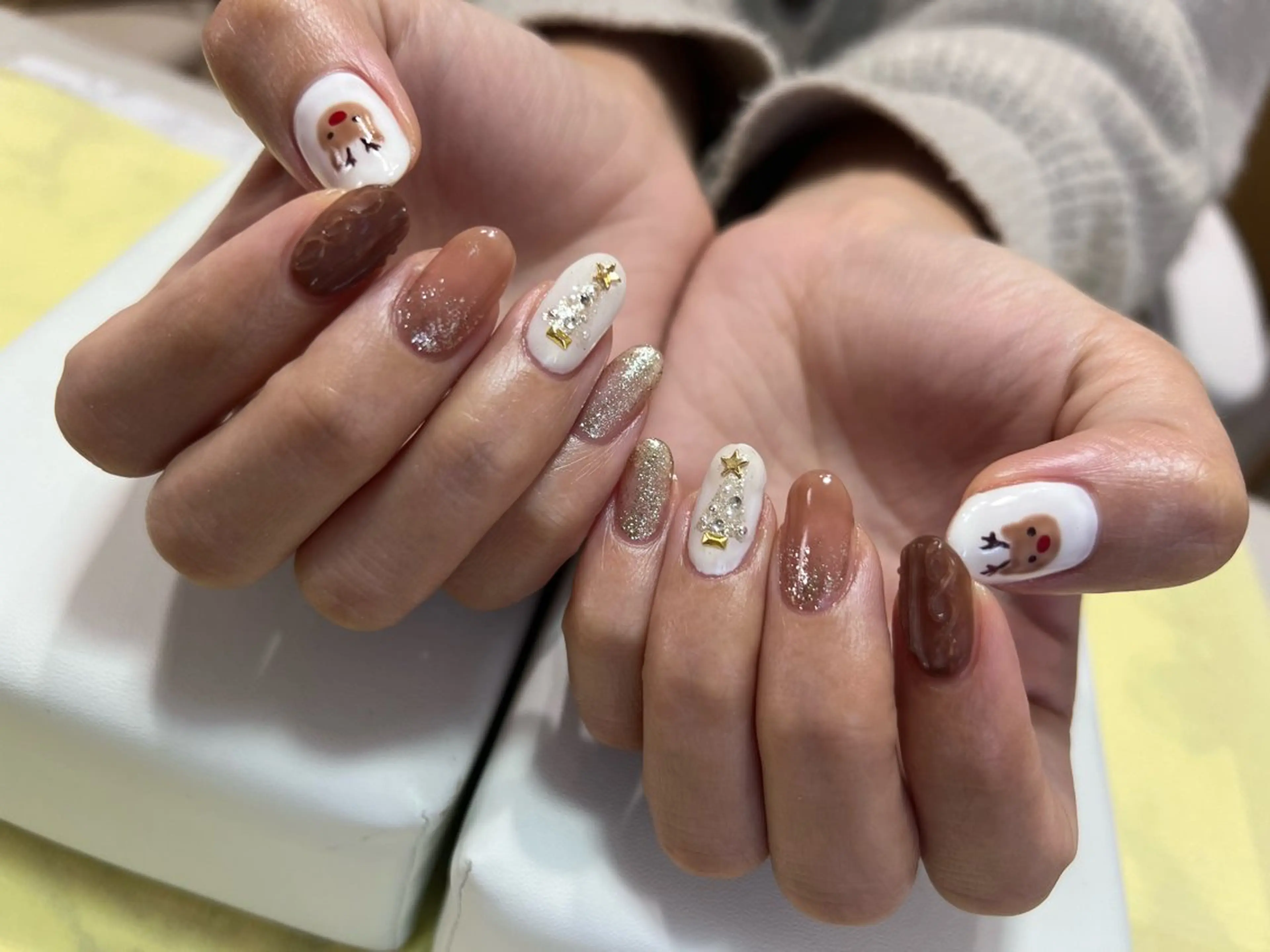 ネイル 持ち込み 冬ネイル クリスマス Luminous ⭐︎のネイルデザイン