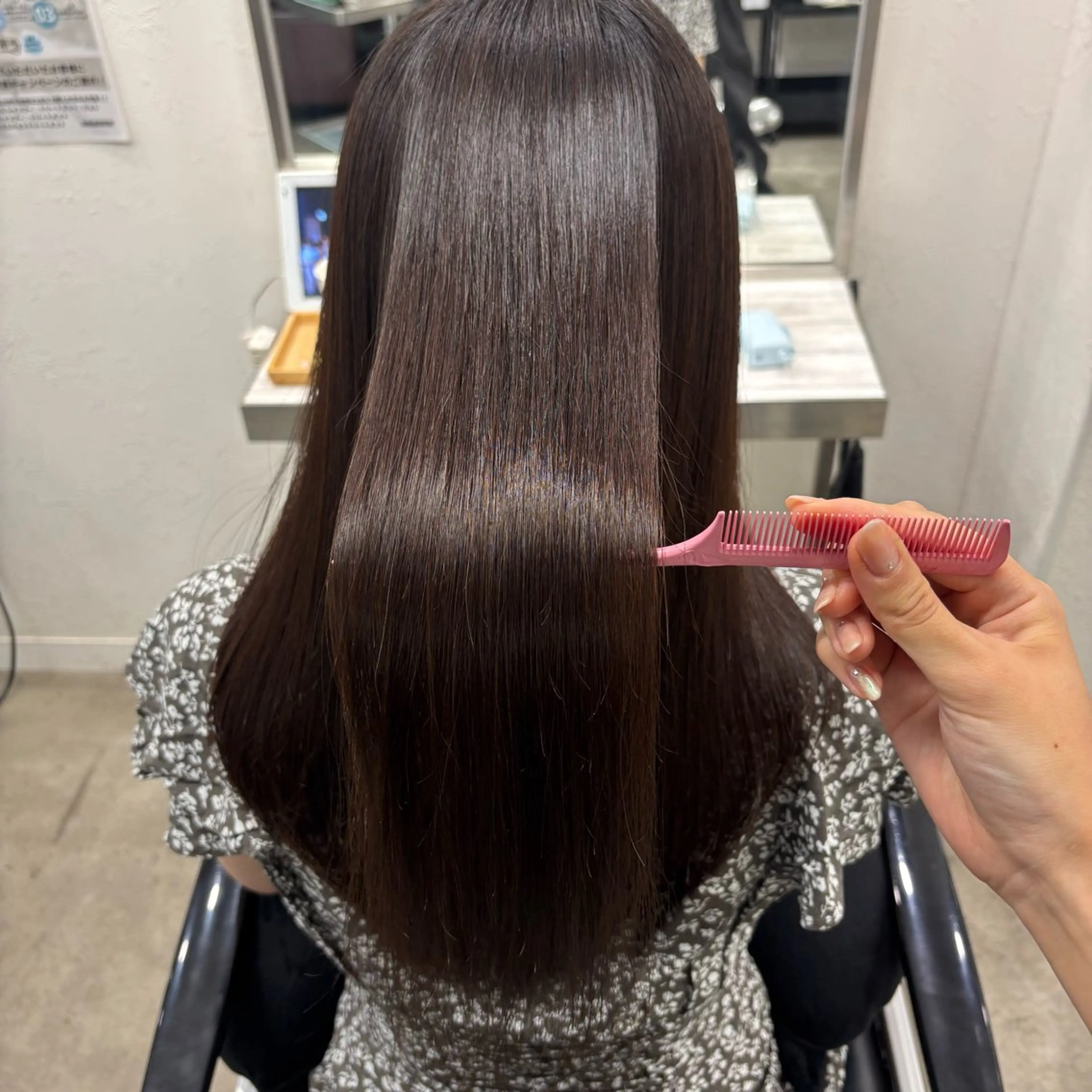 ロング 髪質改善/縮毛矯正/ 暖色カラー🎀🪞のヘアスタイル