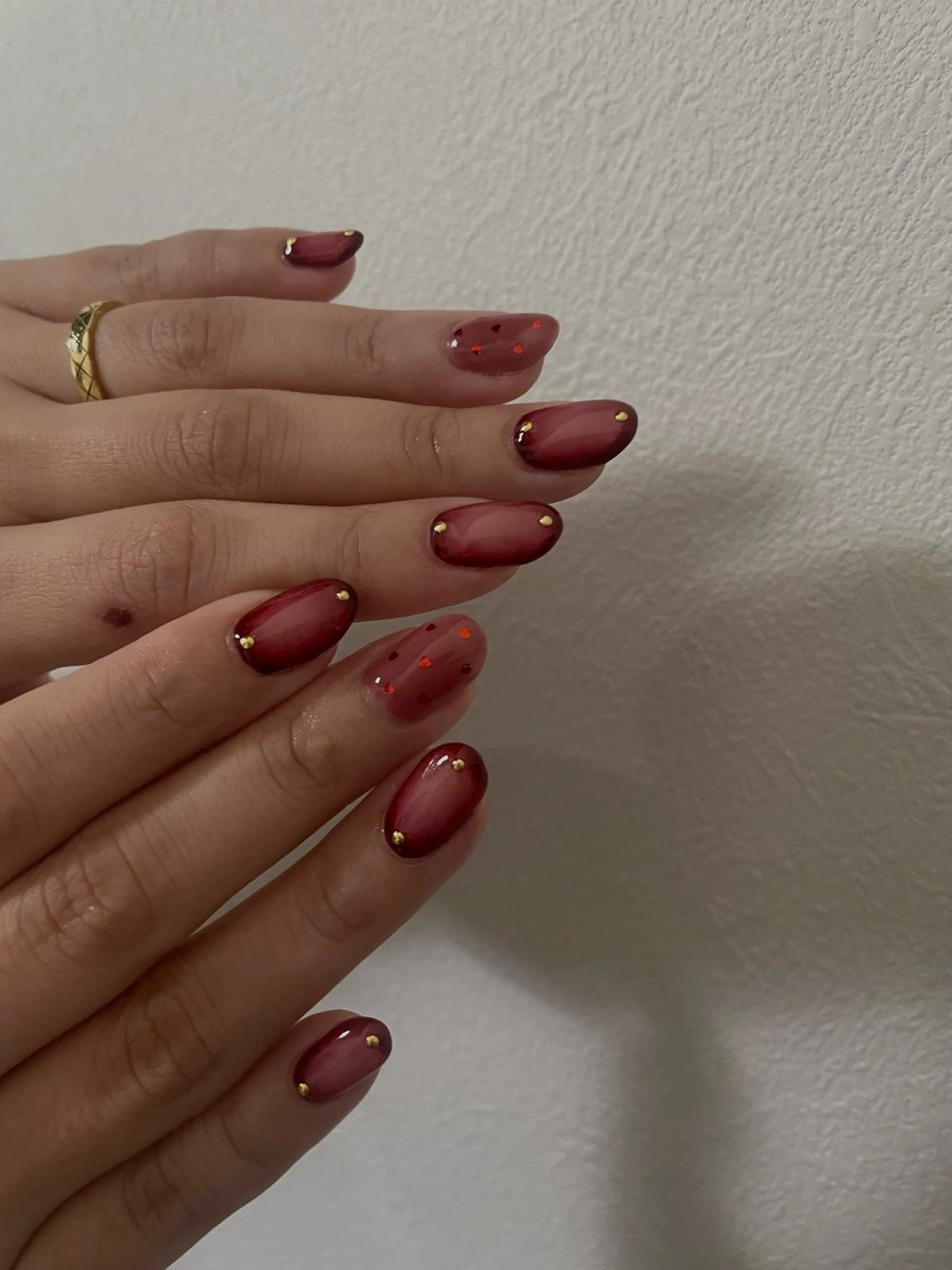 ミディアム クリスマス ハンドネイル LBnail.sae /おえかきネイルのネイルデザイン