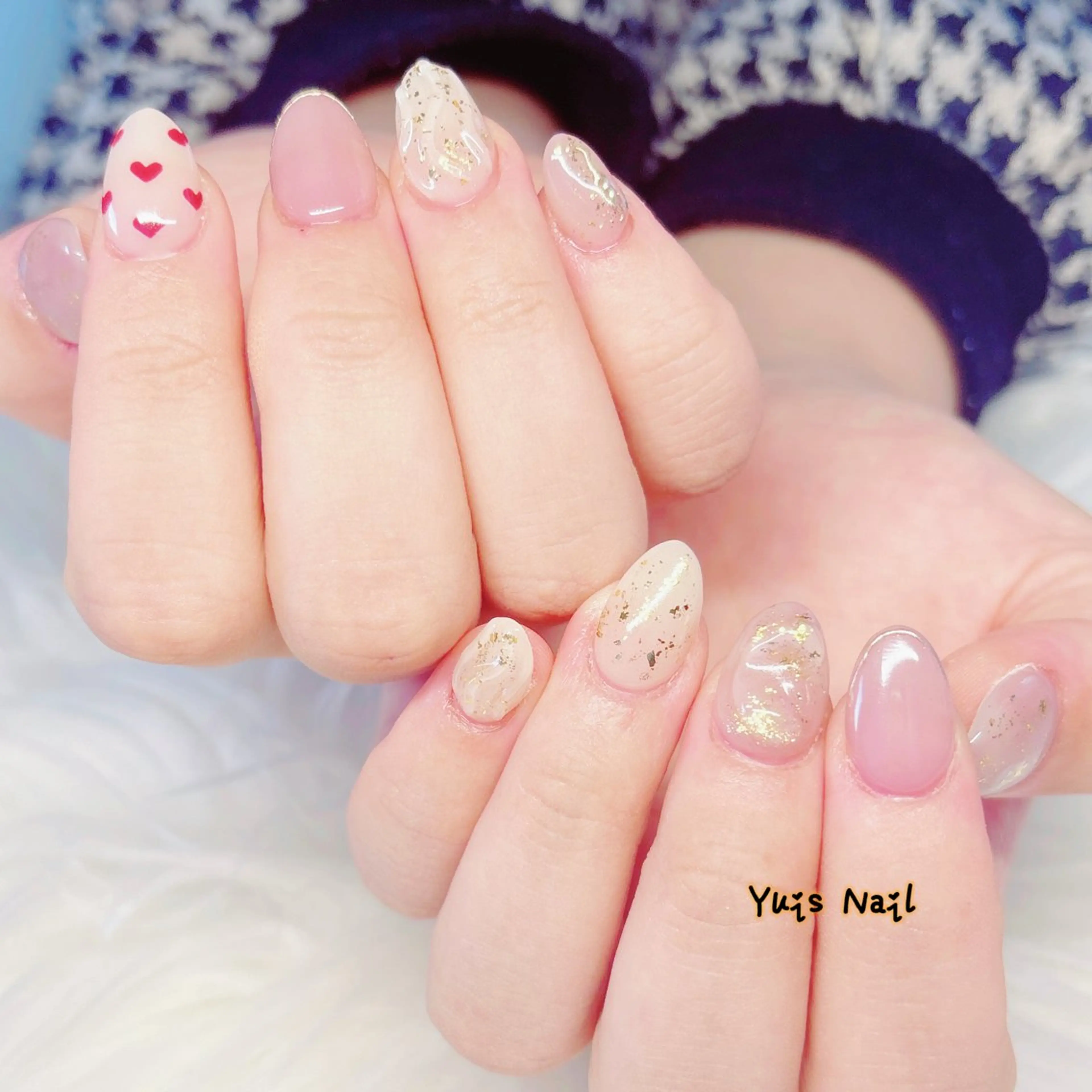ネイル アートネイル ミラーネイル 持ち込み スカルプネイル 冬ネイル ハンドネイル Yuis Nailスカルプ専門のネイルデザイン