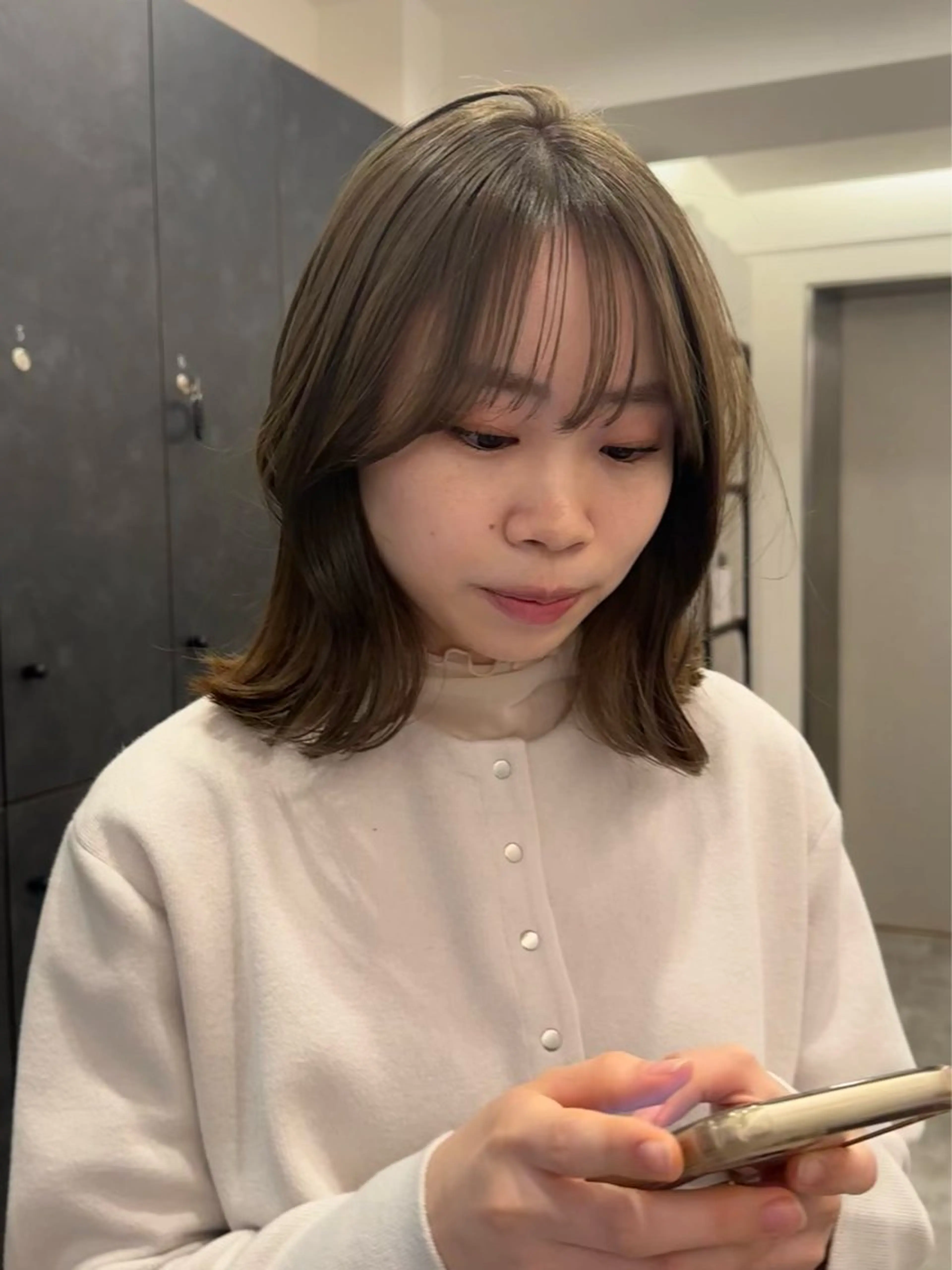 ミディアム カラー ベージュカラー オリーブベージュ ヘアカラー トリートメント 銀座/ヘアセット シマムラ ミホのヘアスタイル