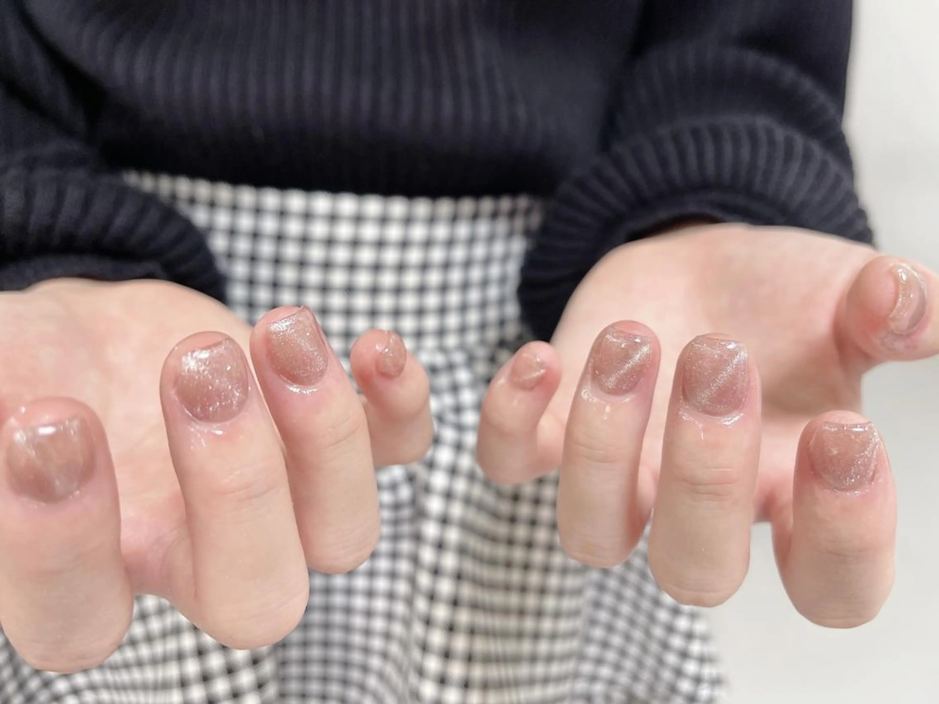 ネイル ハンドネイル ki🍒🍒 ki ツルツルネイルのネイルデザイン