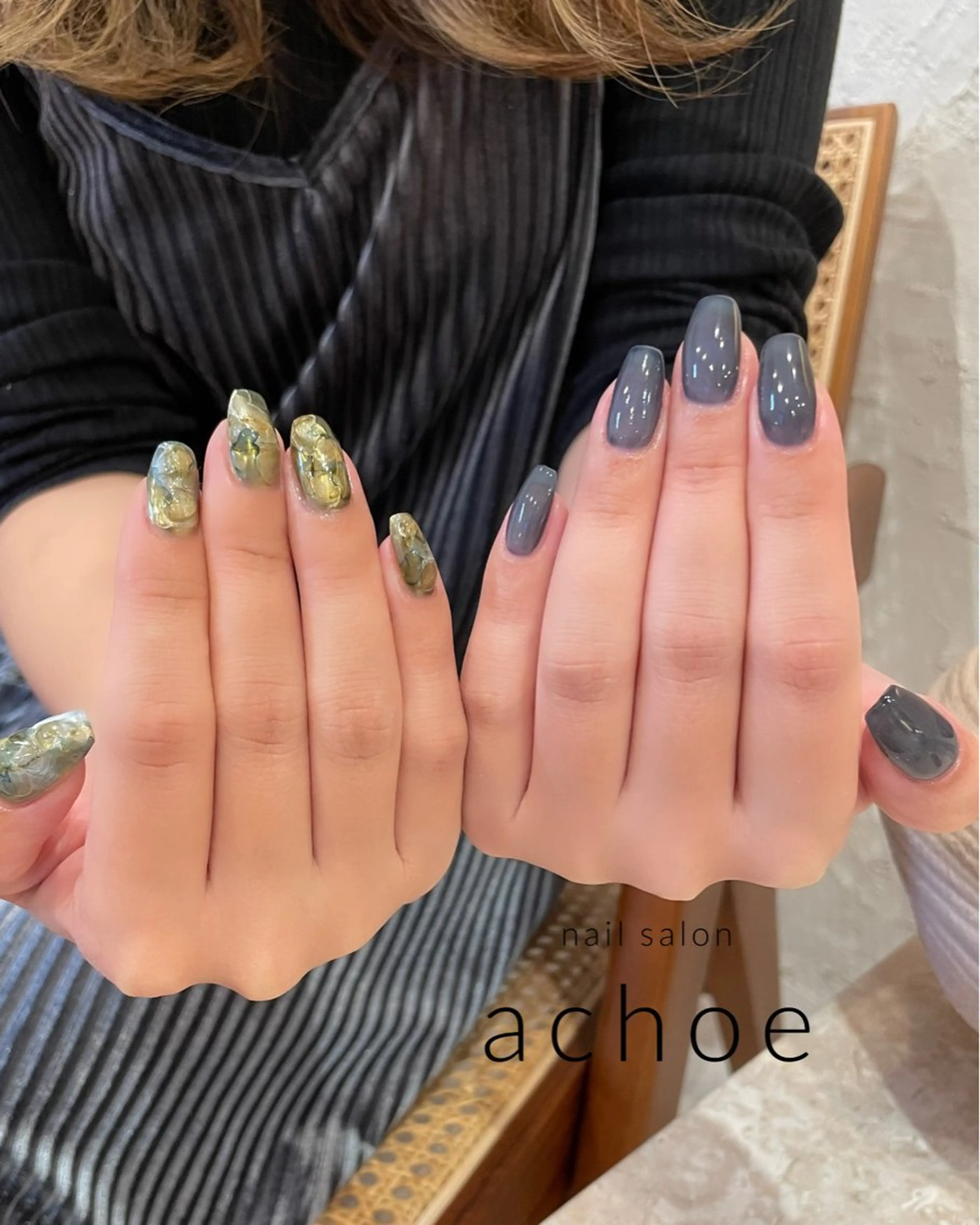 ネイル ニュアンスネイル ハンドネイル "achoe" コエ HARUNAのネイルデザイン
