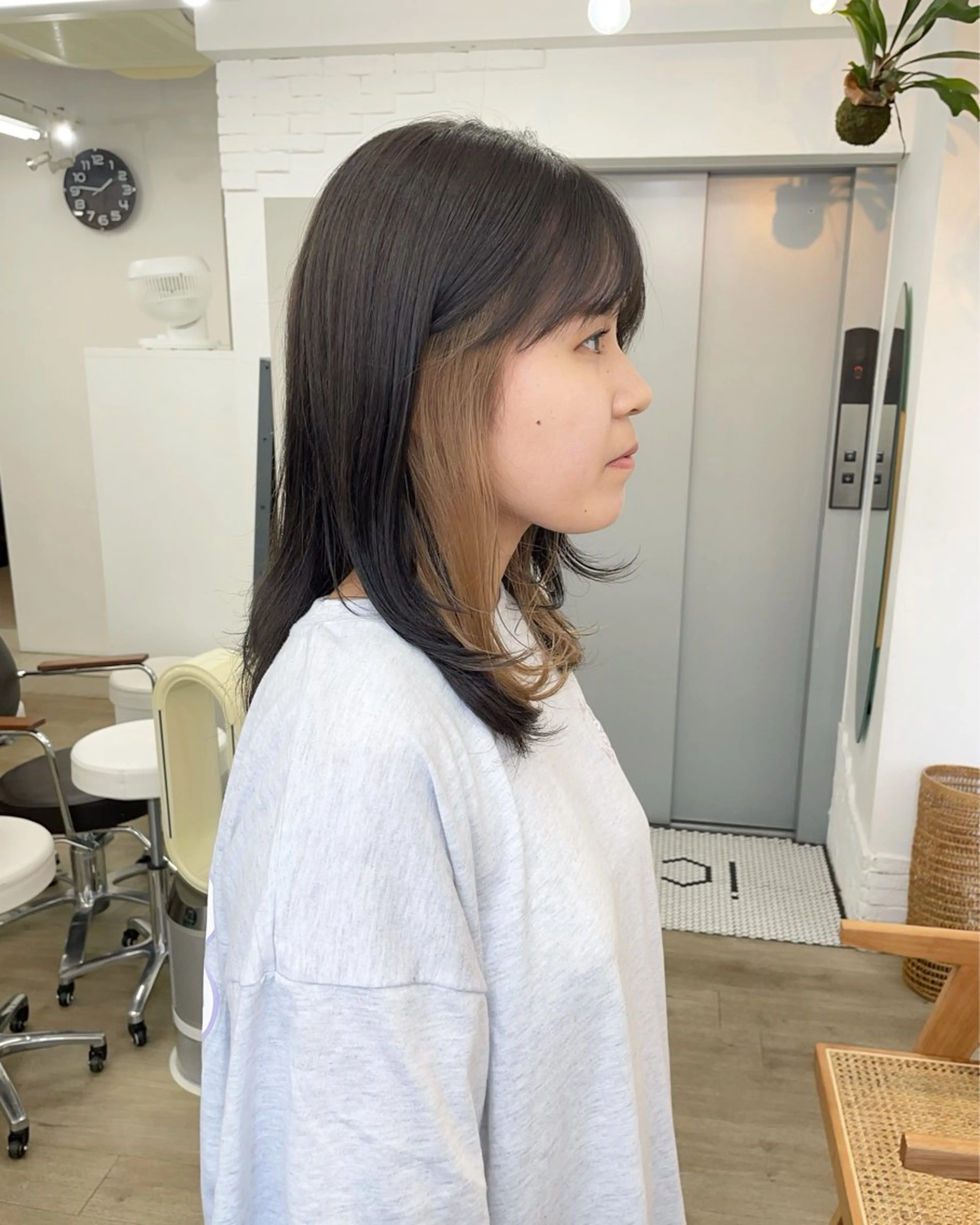 ミディアム カット ヘアカラー トリートメント ✨髪質改善✨原宿 えのもと　はなのヘアスタイル