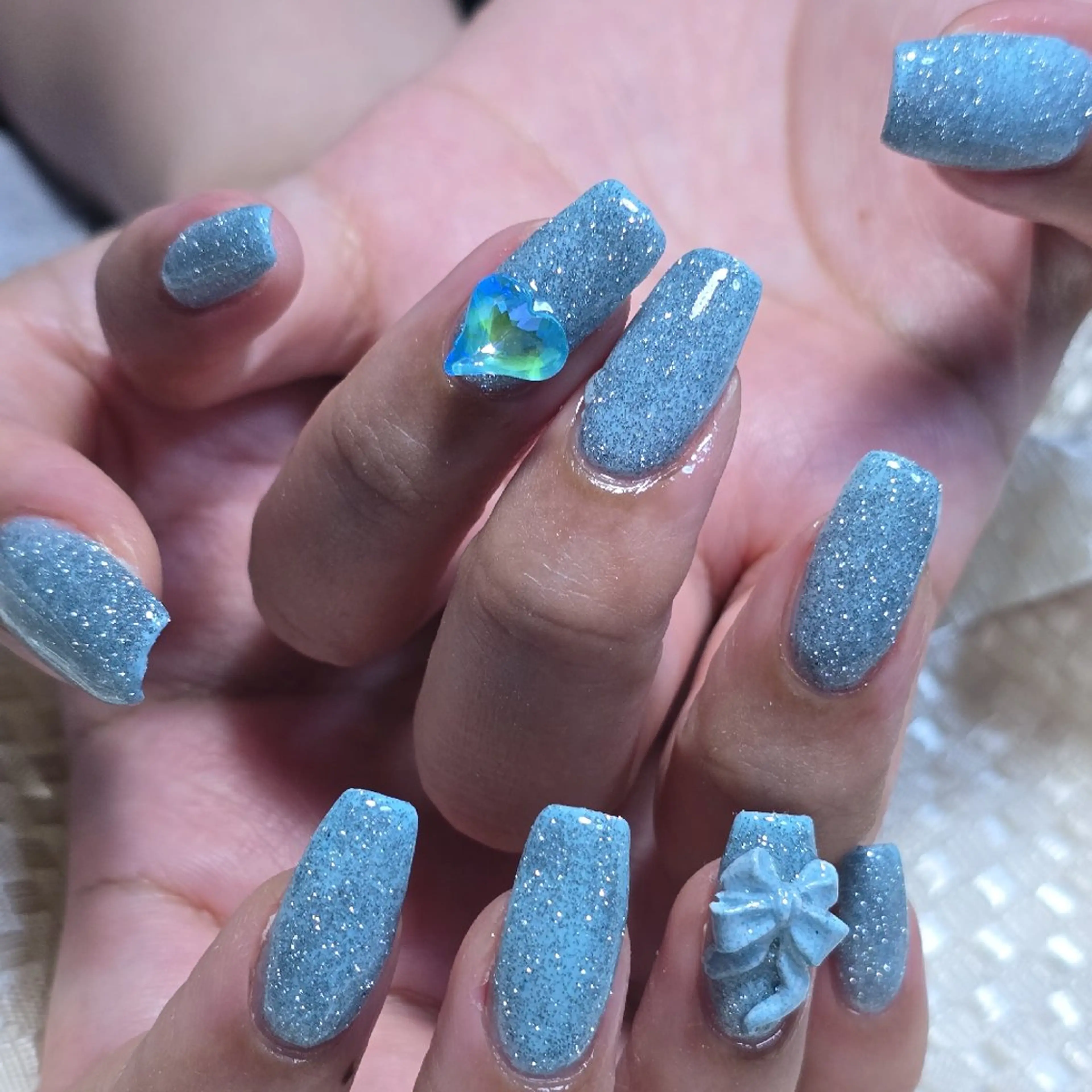 ネイル フラッシュネイル 水色 もる nail‪🌱‬のネイルデザイン