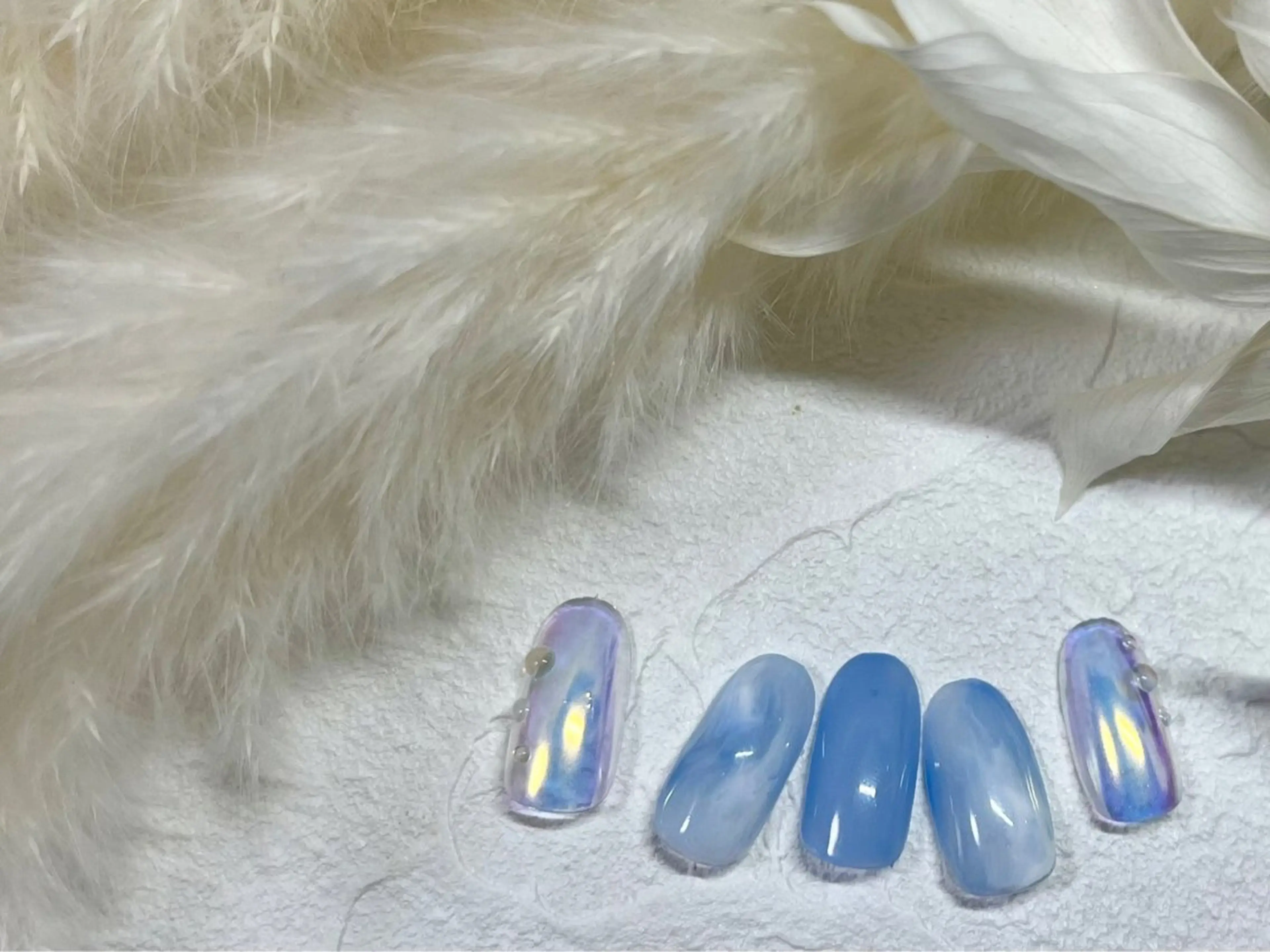 ネイル オーロラネイル フットネイル フレンチネイル ジェルネイル マグネットネイル Mogu nail 二子玉川のネイルデザイン