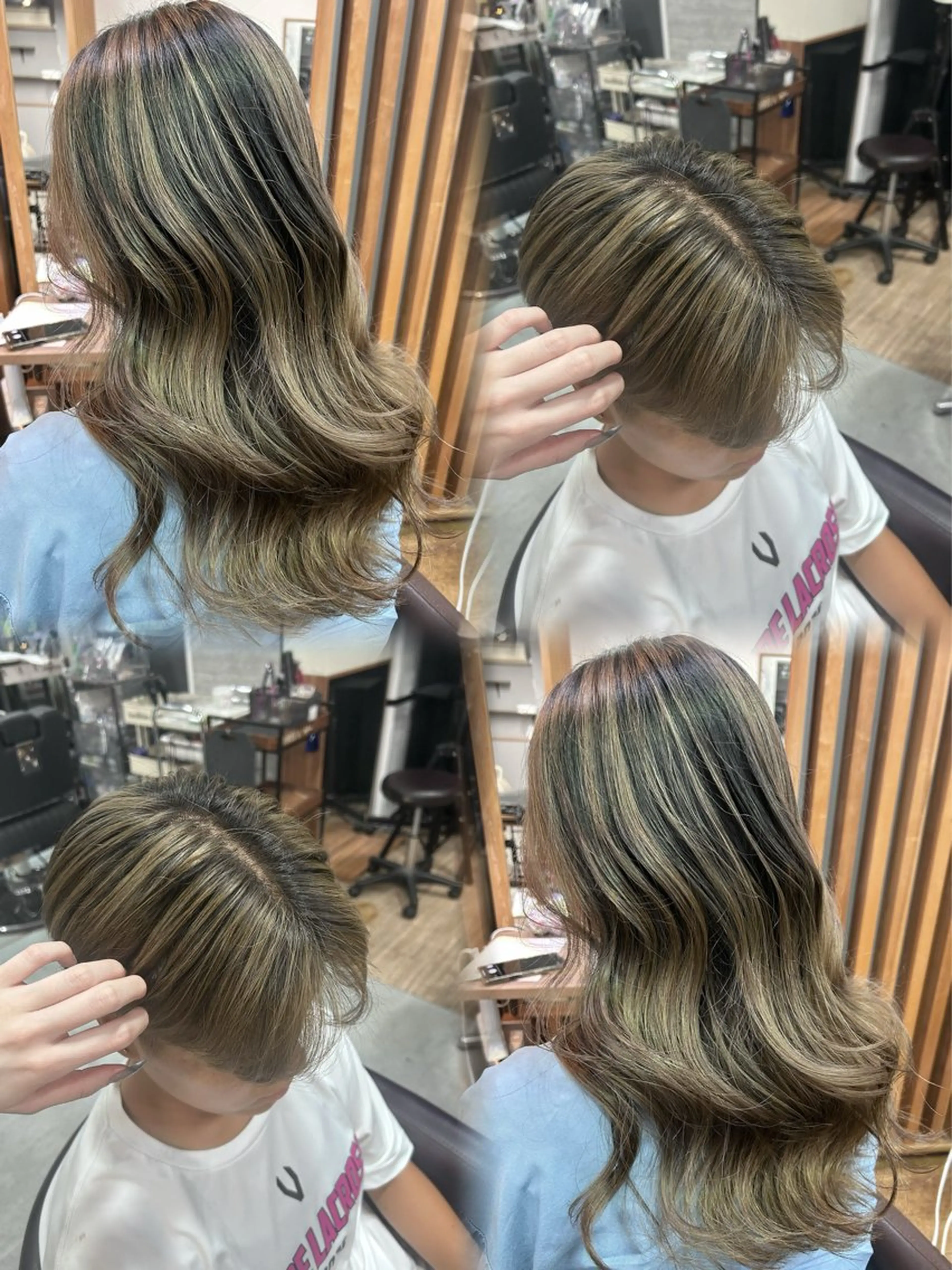 ロング メンズ メンズバレイヤージュ メンズブリーチ レイヤーカット ヘアカラー ハイトーン×艶カラー 🤍MIZUKIのヘアスタイル