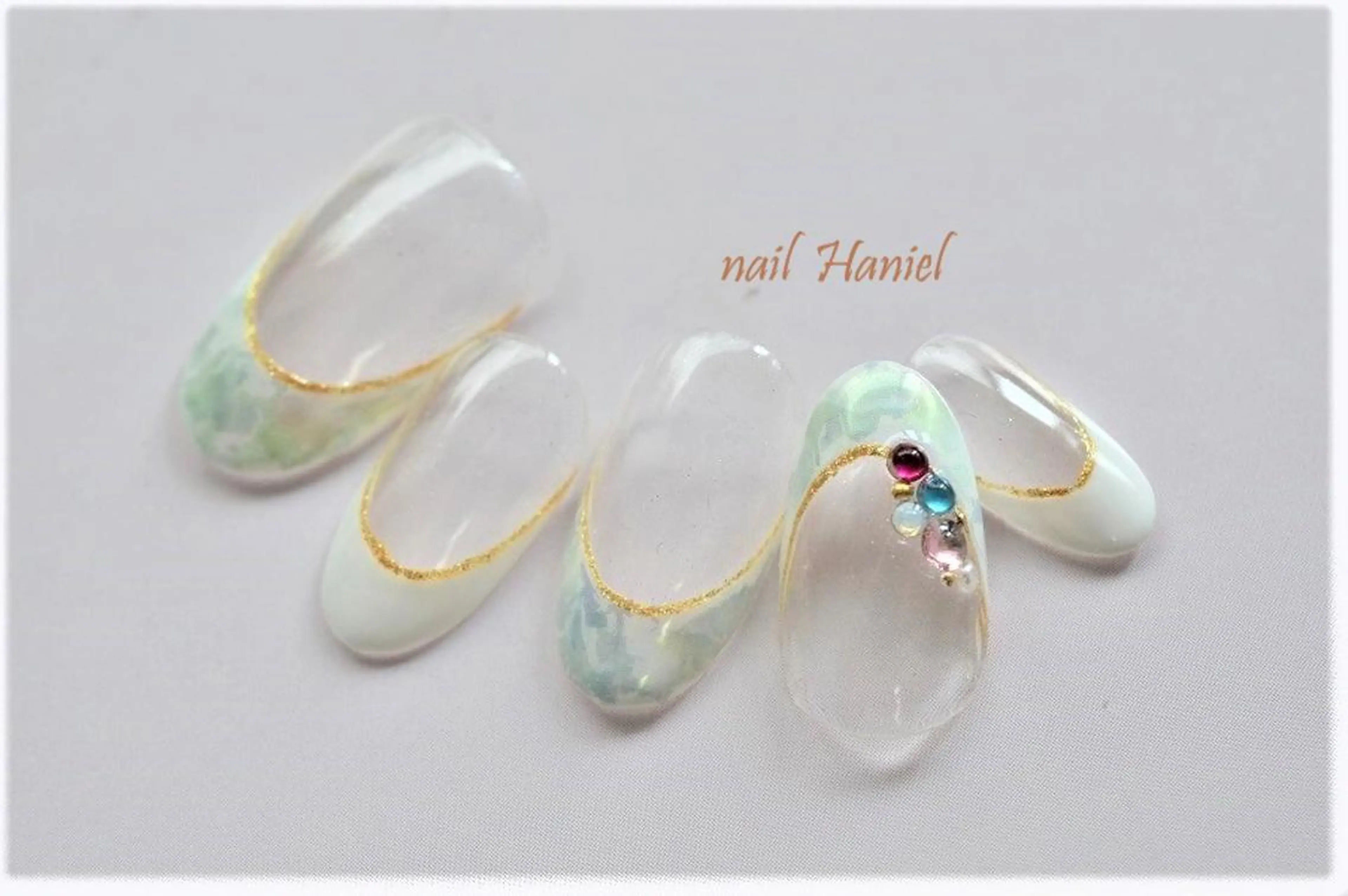ネイル アートネイル フットネイル ジェルネイル パラジェル 夏ネイル nail Haniel所属・半蔵門サロンハニエル 魅神 ちよのネイルデザイン