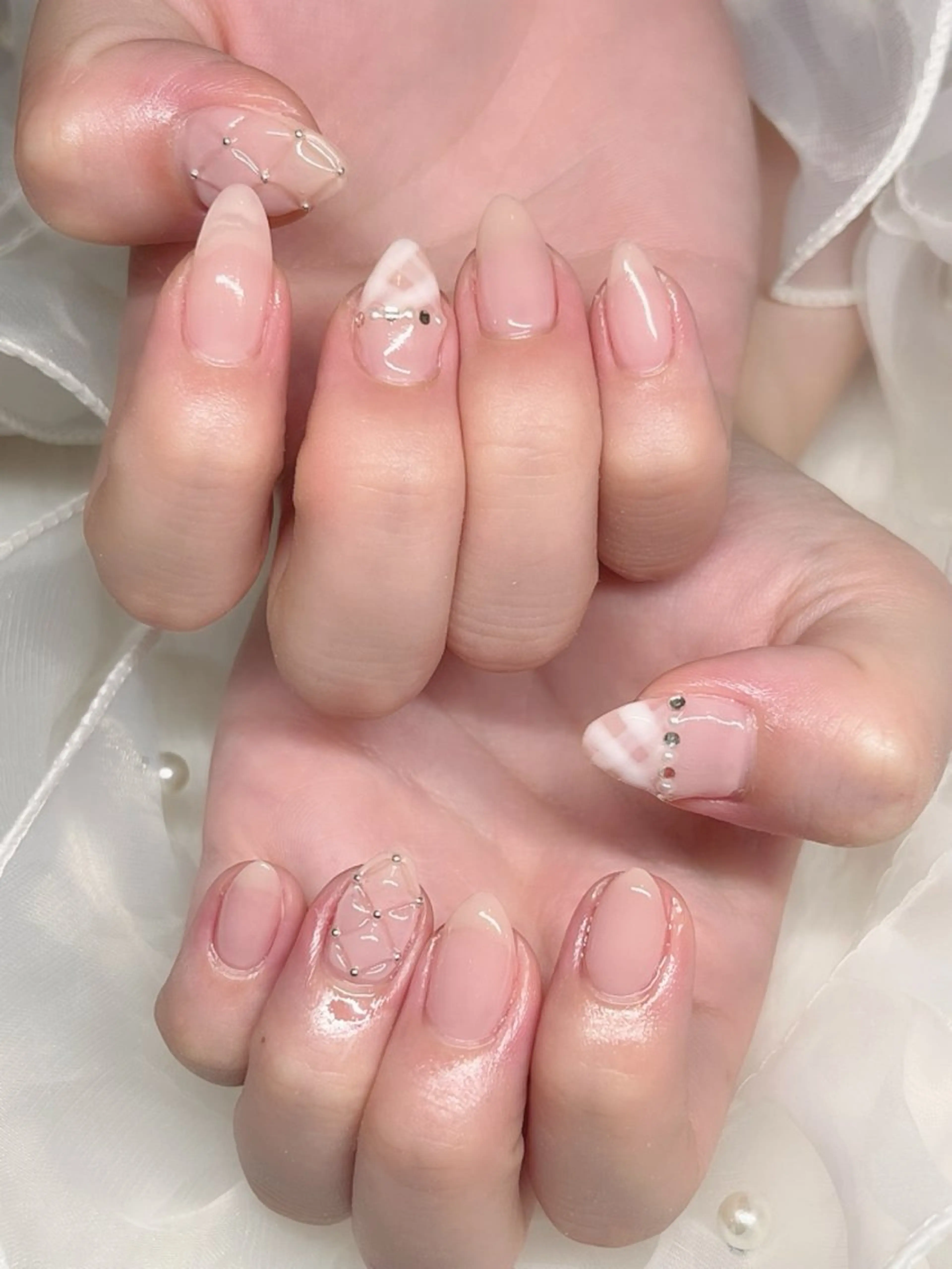ネイル ハンドネイル AYU💅ワンホン& ゴテゴテネイルのネイルデザイン