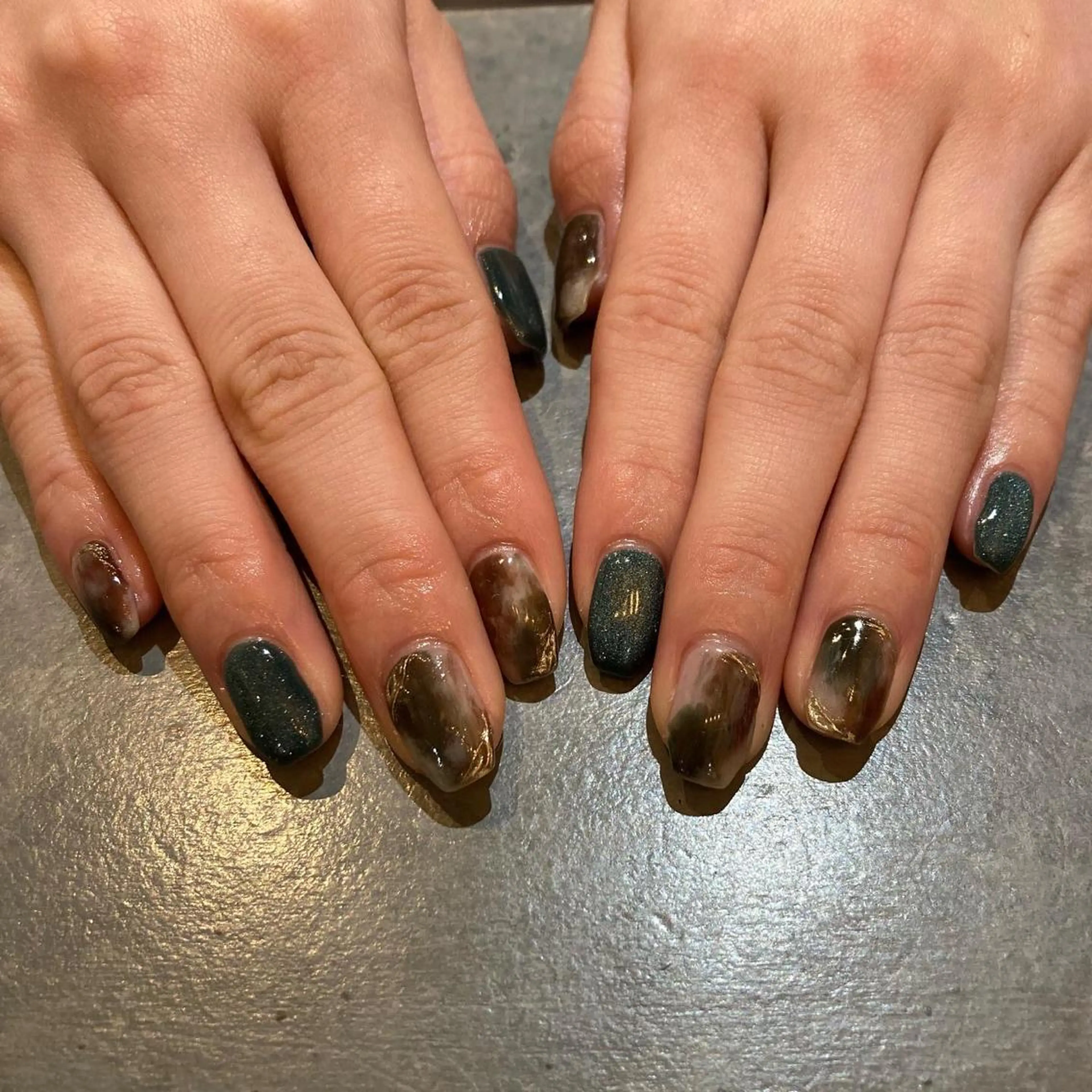 ネイル ミラーネイル パラジェル登録サロン N°nail 立川のネイルデザイン