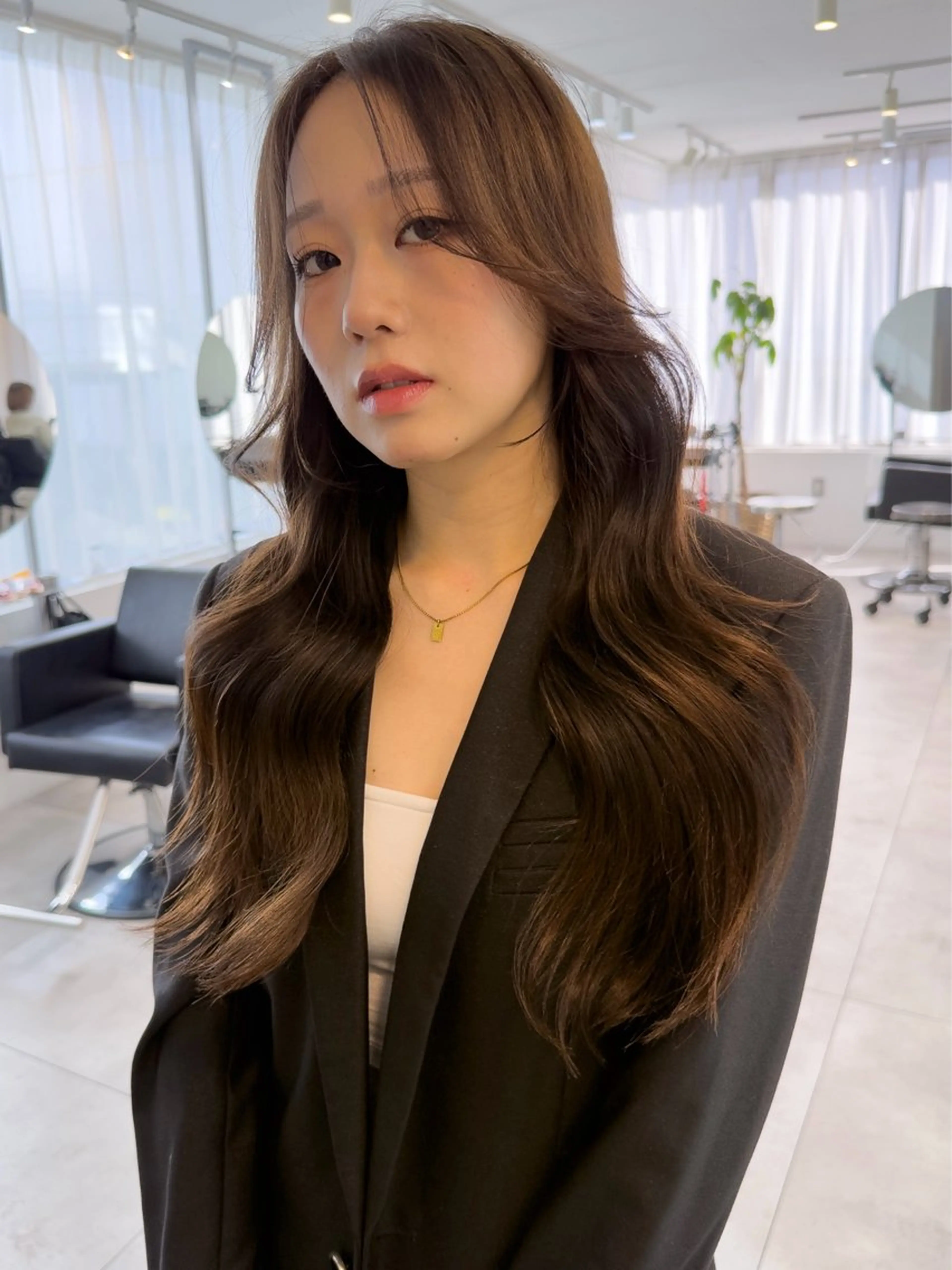 韓国風カット＋ケアカラー＋髪質改善ケラスターゼマスクトリートメント✨の写真