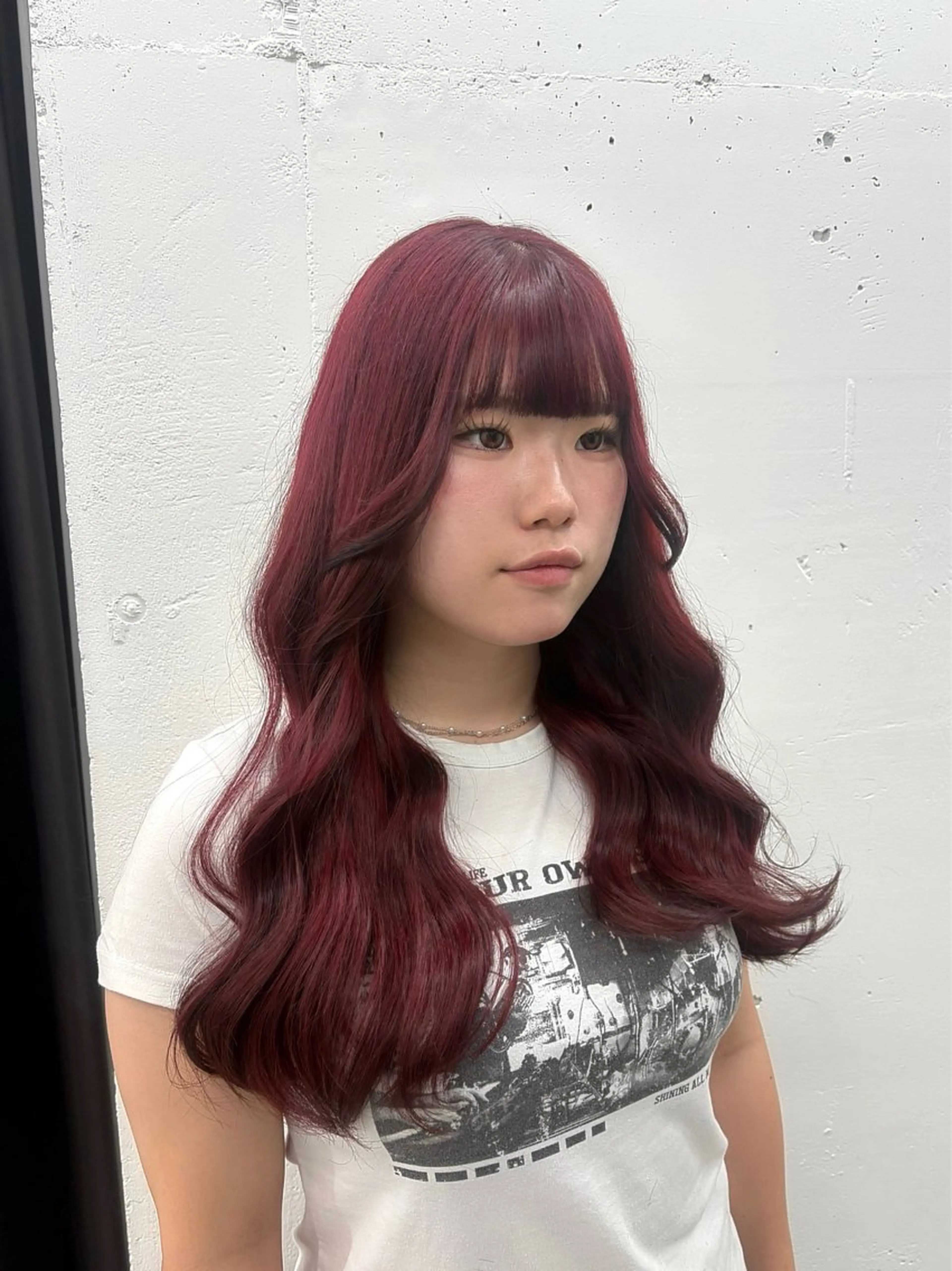 ロング カラー ブリーチ レッドカラー カット ヘアカラー トリートメント 🌟ゆりあ🌟 JILLSTUDIOのヘアスタイル