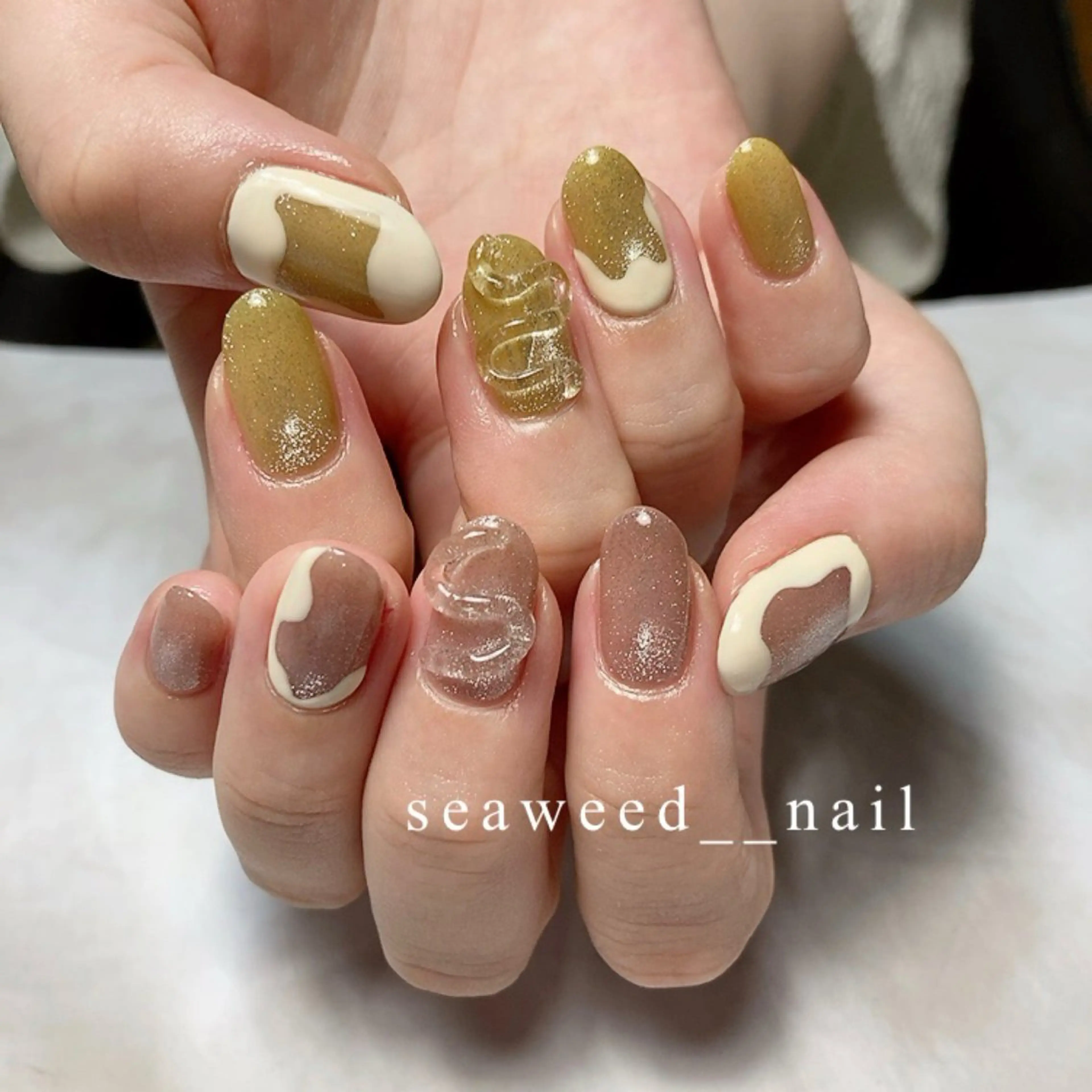 ネイル ハンドネイル seaweed nailのネイルデザイン