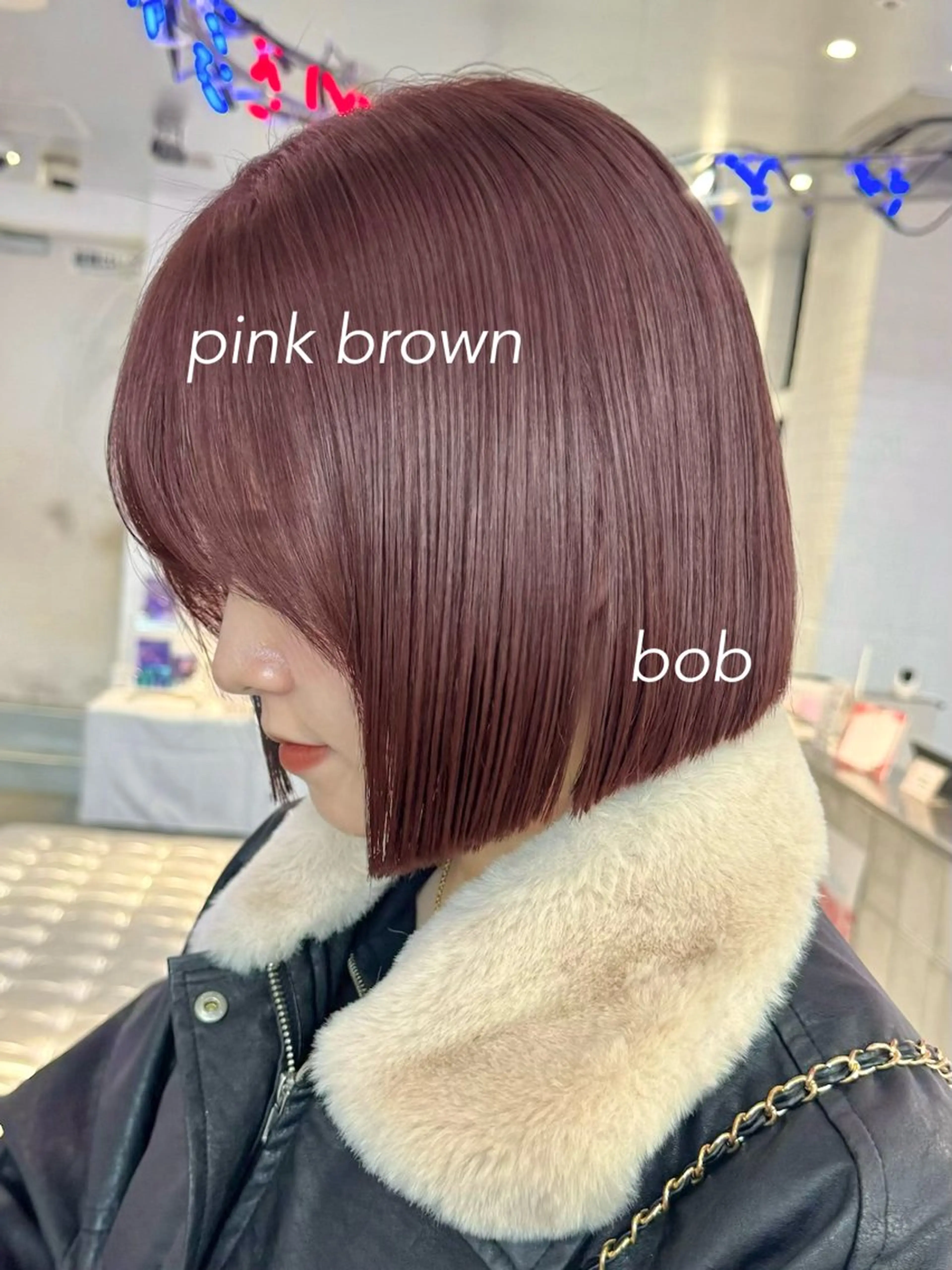 セミロング カラー ヘアアレンジ ブリーチ ダブルカラー ブリーチなしカラー ボブ 暖色ダブルカラーボブ レイヤー🌈AINAのヘアスタイル