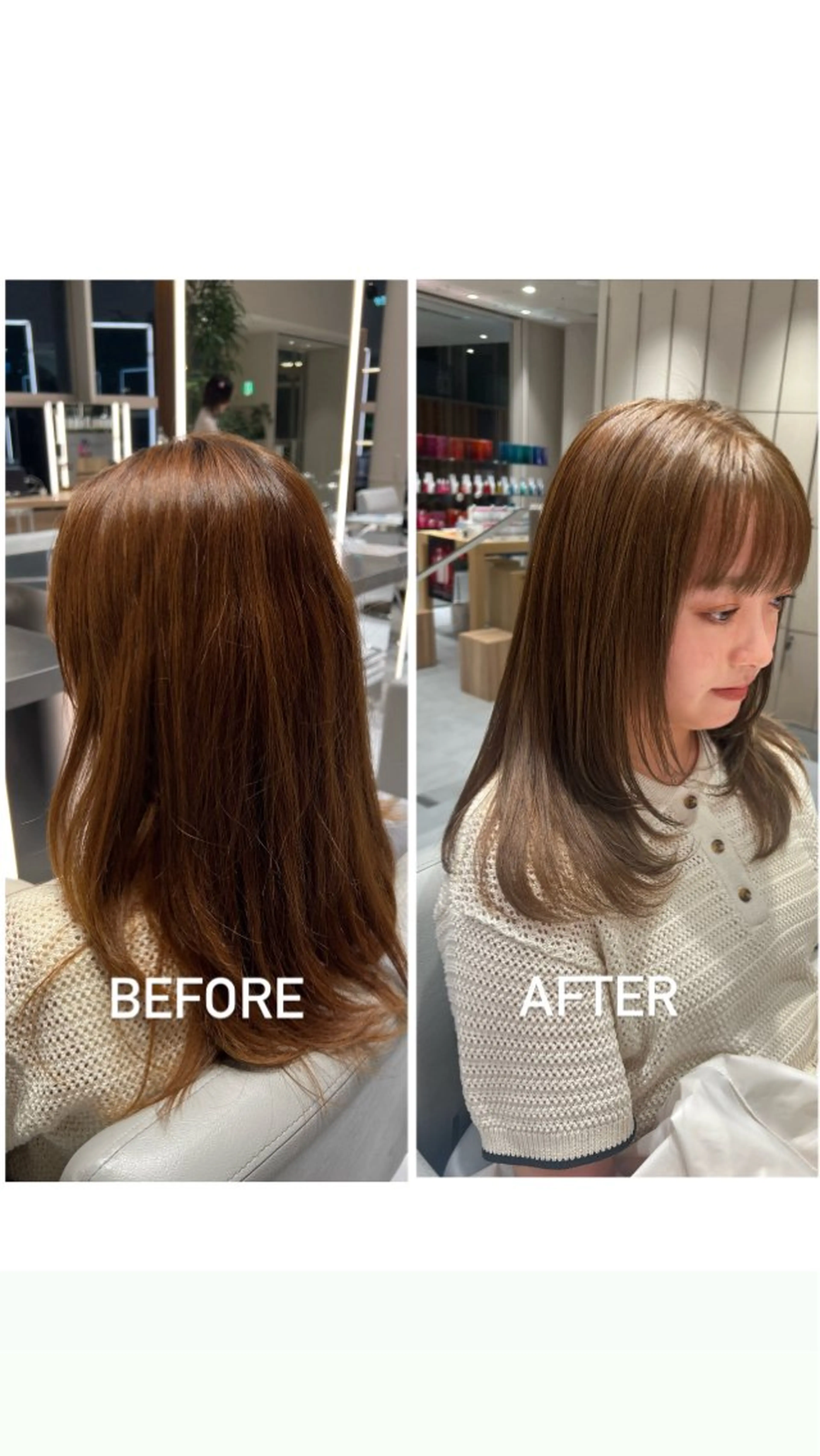 セミロング カラー 透明感カラー kako　ショート ボブのヘアスタイル